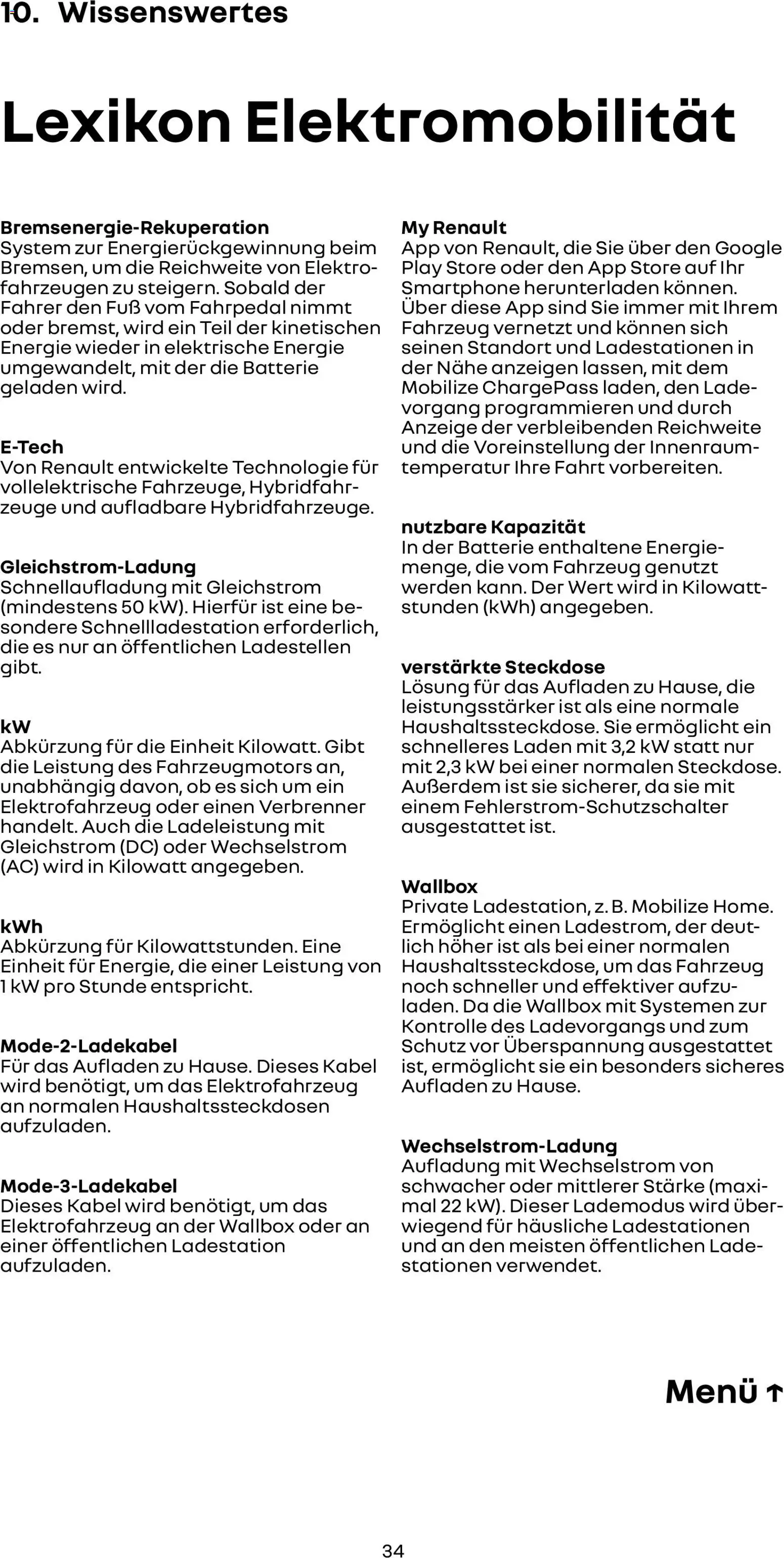 Renault Prospekt Twingo E-Tech	 – gültig ab 24.02.2026 | Seite: 34 | Produkte: Kabel, Steckdose, Batterie, Smartphone