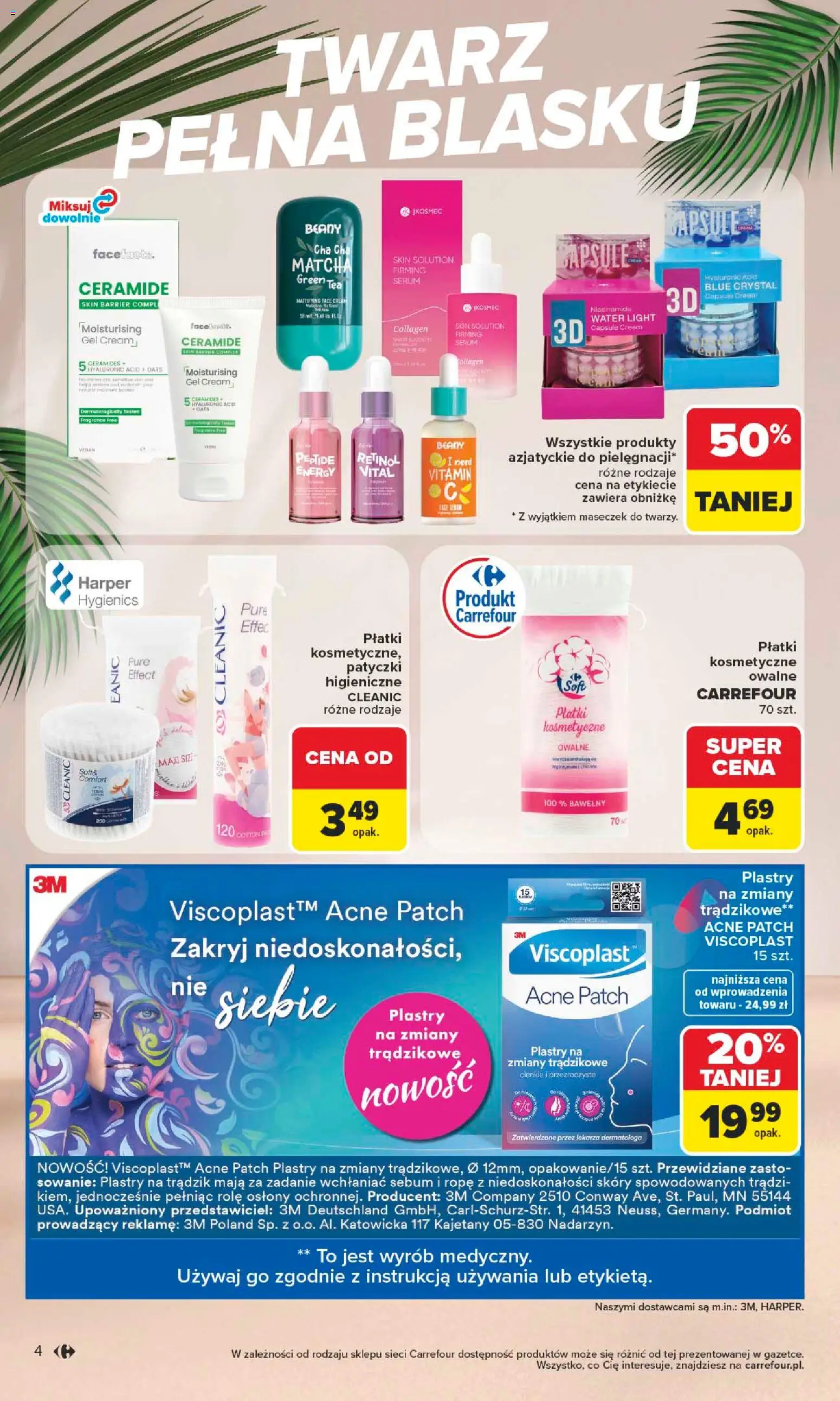 Carrefour gazetka - Latem jest pięknie od 06.07.2026 | Strona: 4 | Produkty: Płatki kosmetyczne, Płatki