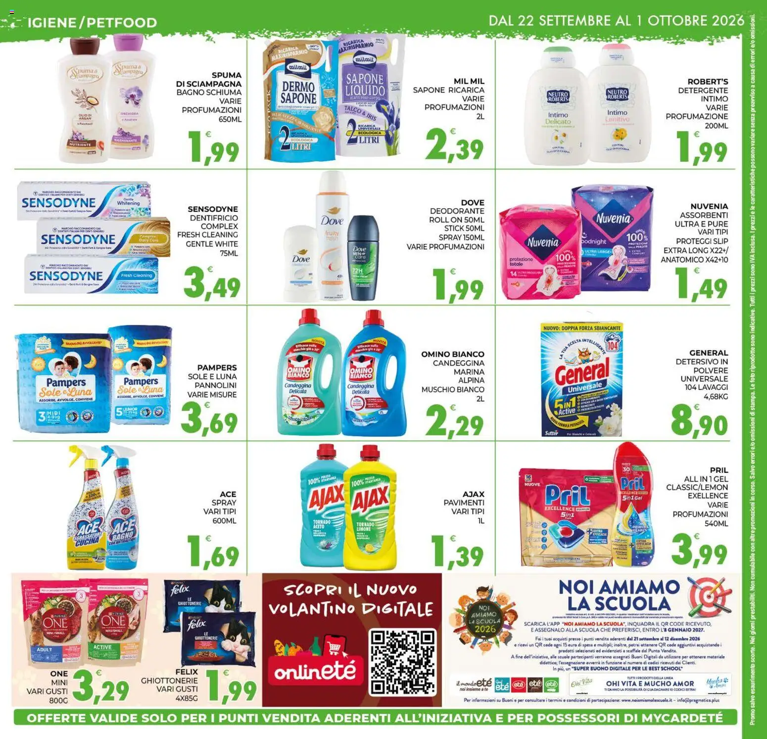Volantino Eté del 22/09/2026 | Pagina: 12 | Prodotti: Pannolini, Deodorante, Intimo, Limone