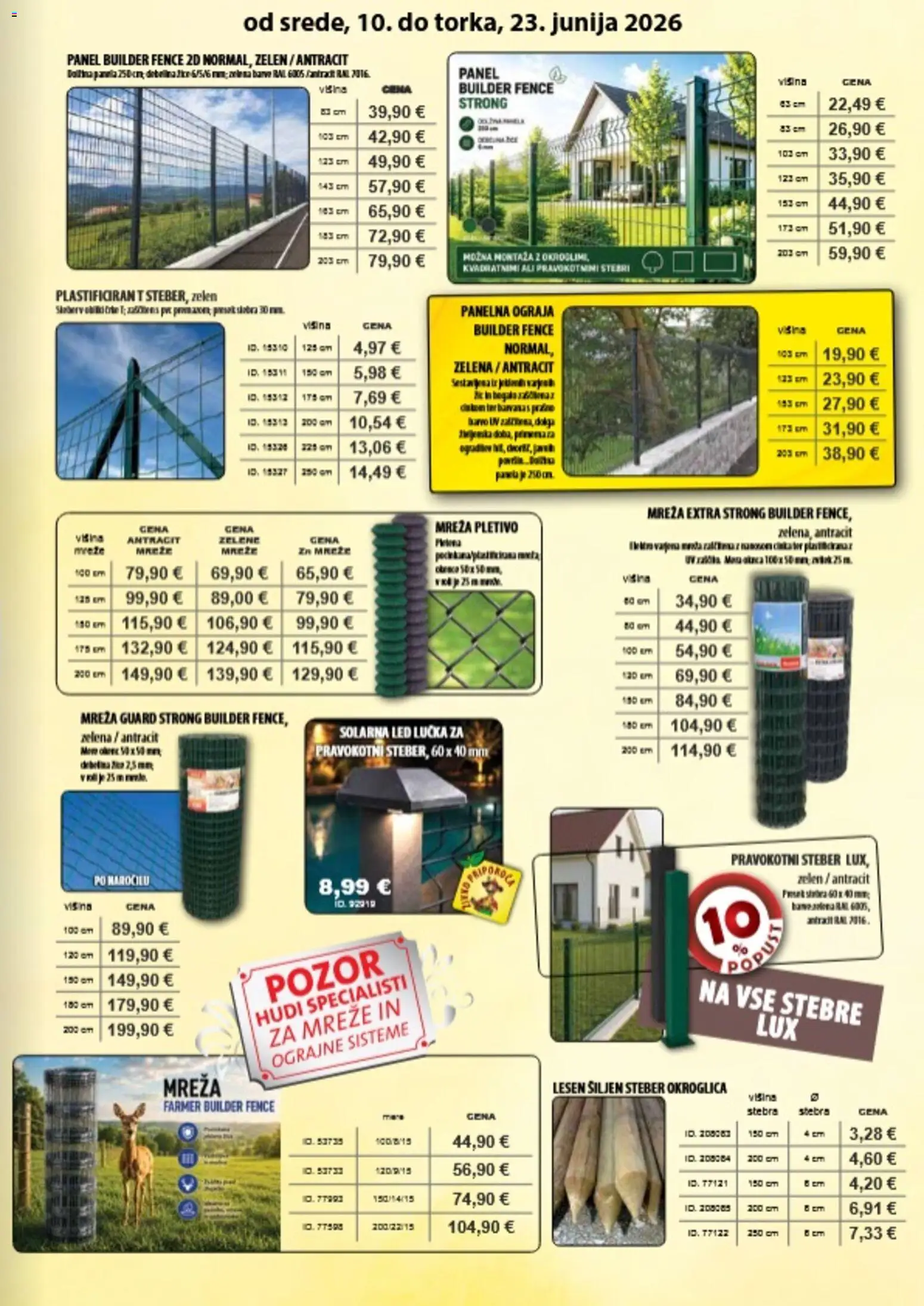 Novi Živex katalog ponudbe – veljaven od 10.06.2026 | Stran: 7 | Izdelki: Ograja, Zelena