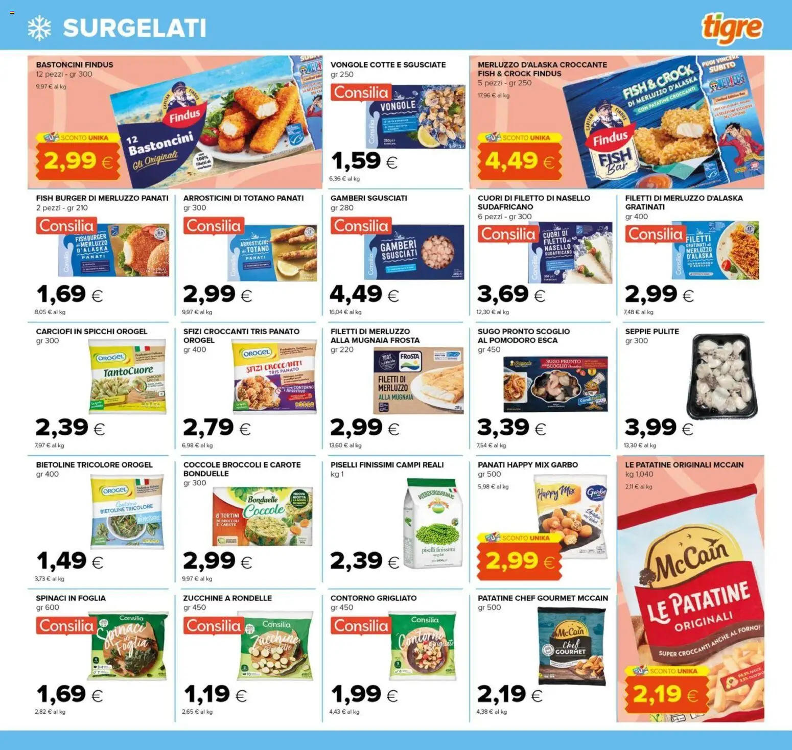 Volantino Tigre del 29/07/2026 | Pagina: 13 | Prodotti: Patatine, Broccoli, Forno, Aperitivo