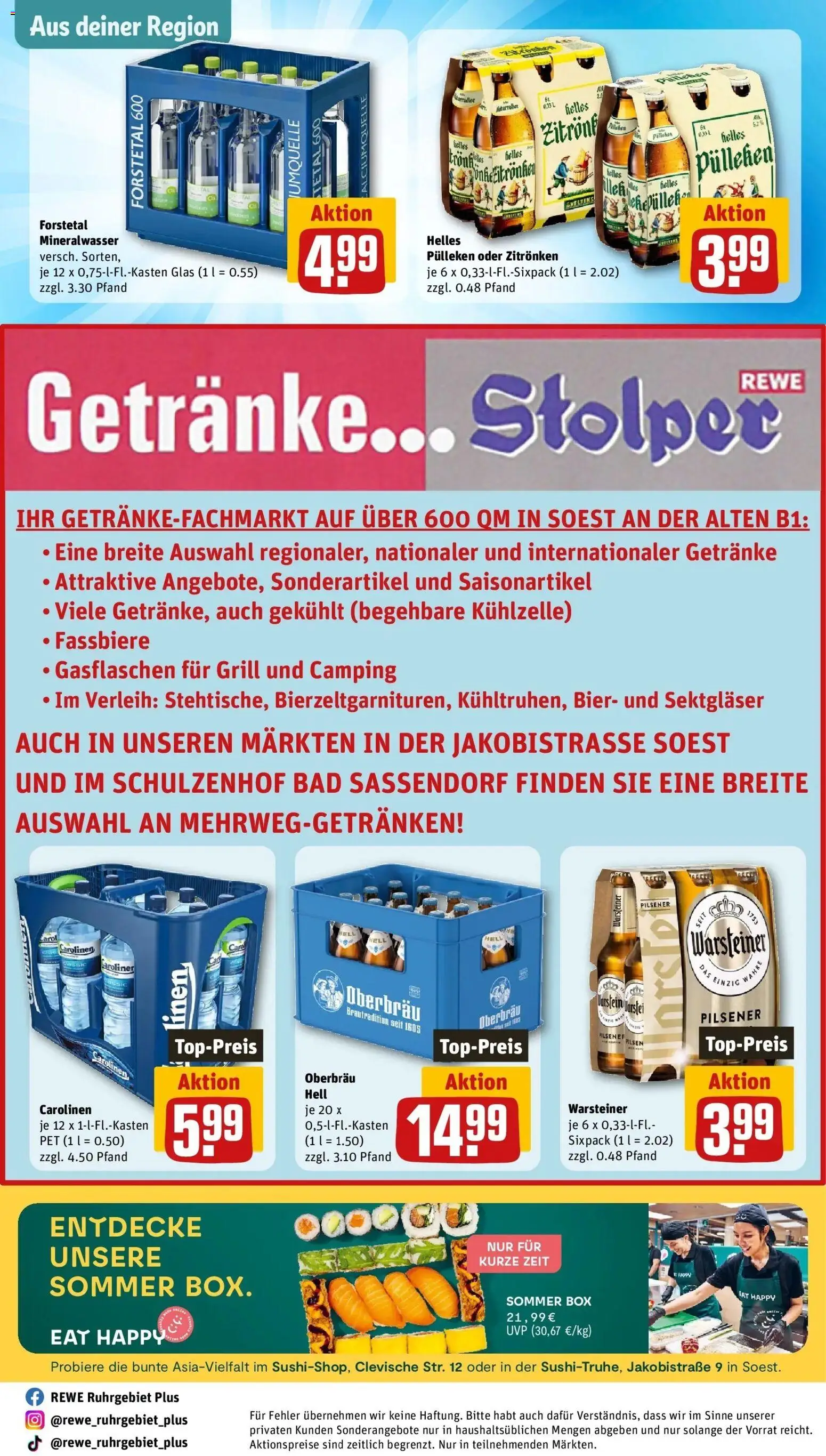 REWE Prospekt ab 24.08.2026 zum Blättern » Angebote | Seite: 26 | Produkte: Grill, Bier, Mineralwasser, Zitrone