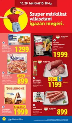 DR. OETKER Ristorante pizza, DR. OETKER Ristorante pizza Szalámi / 4 sajtos / Hawaii / Prosciutto 320-355 g; 1 kg = 2 810-2 533 Ft - amely érvényes a következő dátumtól: 2026.10.22. | Oldal: 62