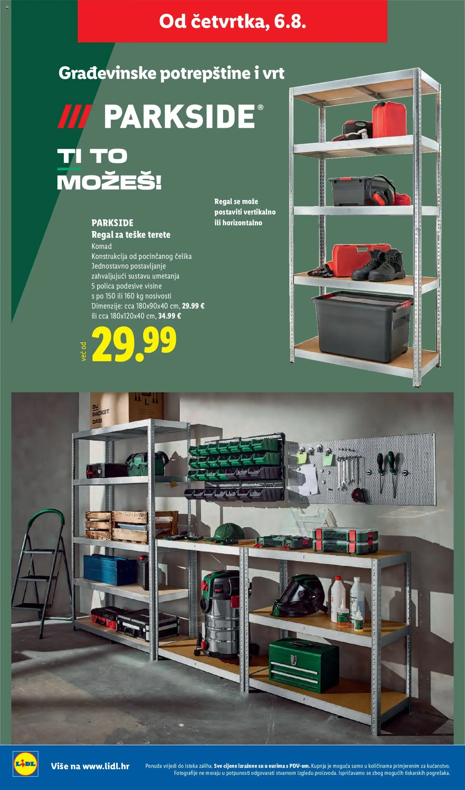 Lidl katalog | vrijedi od 03.08.2026 | Stranica: 38 | Proizvodi: Polica, Regal, Parkside