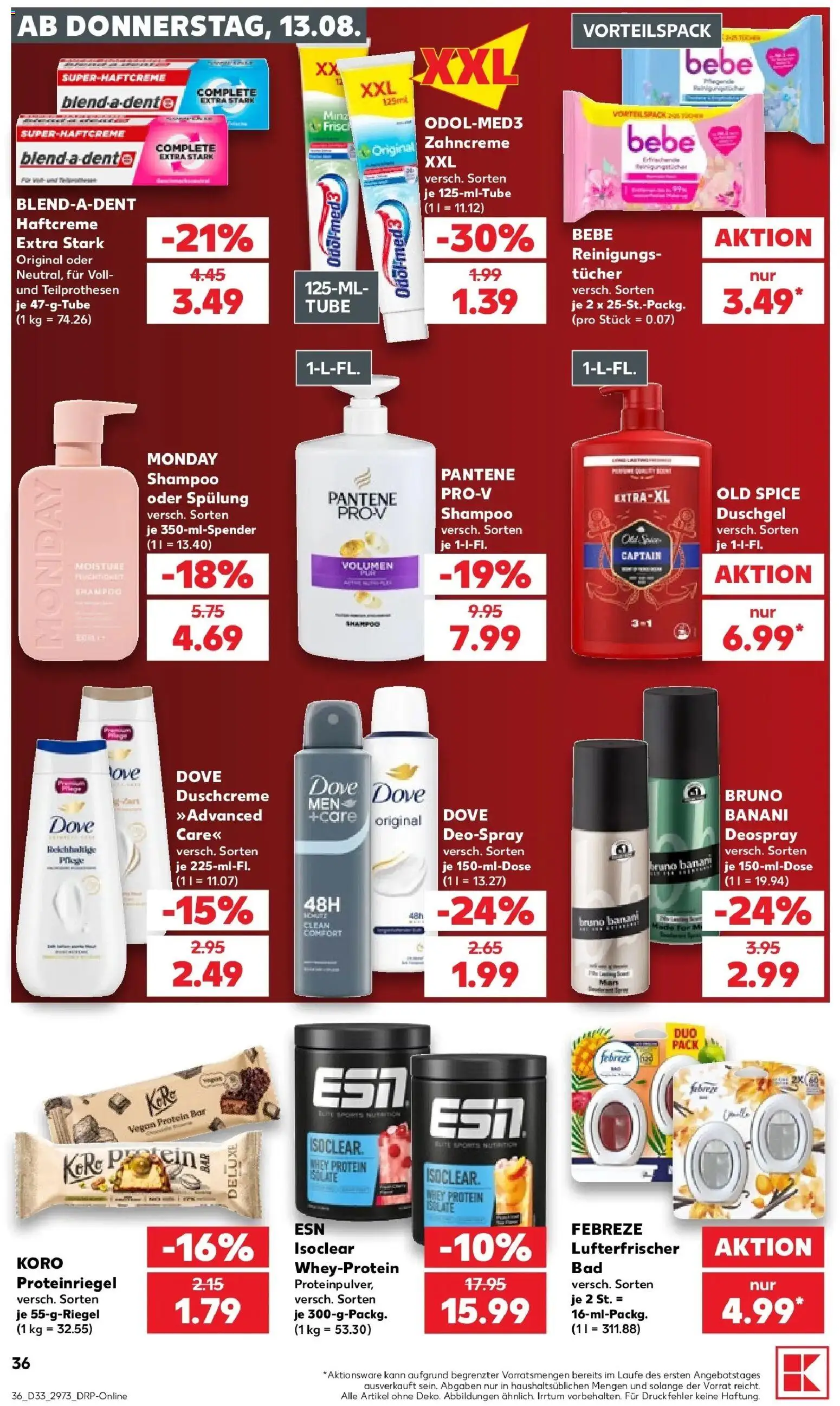 Prospekt Kaufland ab 10.08.2026 » Angebote Online zum Blättern | Seite: 49 | Produkte: Shampoo, Duschgel, Duschcreme, Deospray
