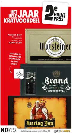 Kratten bier, 2 kratten met 24 flesjes à 30 cl - Voorbeeld van een folder van Jumbo, geldig van 02-09-2026 | Pagina: 29