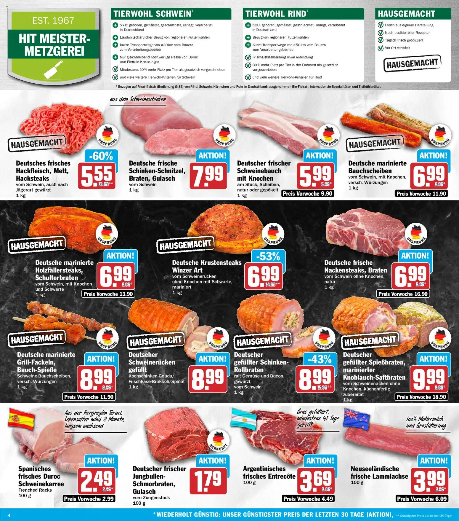 HIT Prospekt – gültig ab 17.08.2026 | Seite: 4 | Produkte: Pute, Spezialitäten, Schweinenacken, Gemüse