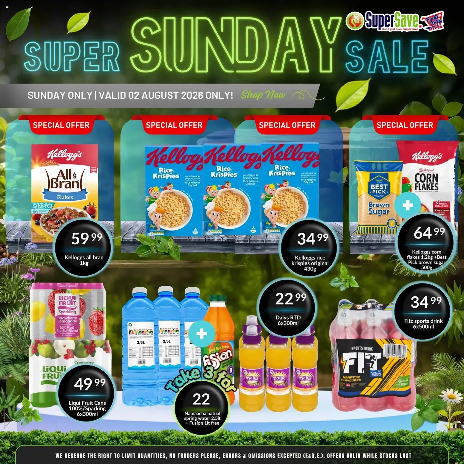 New Super Save catalogue – valid from 02/08/2026 | Page: 5 | Products: Corn, Rice, Water, Fruit