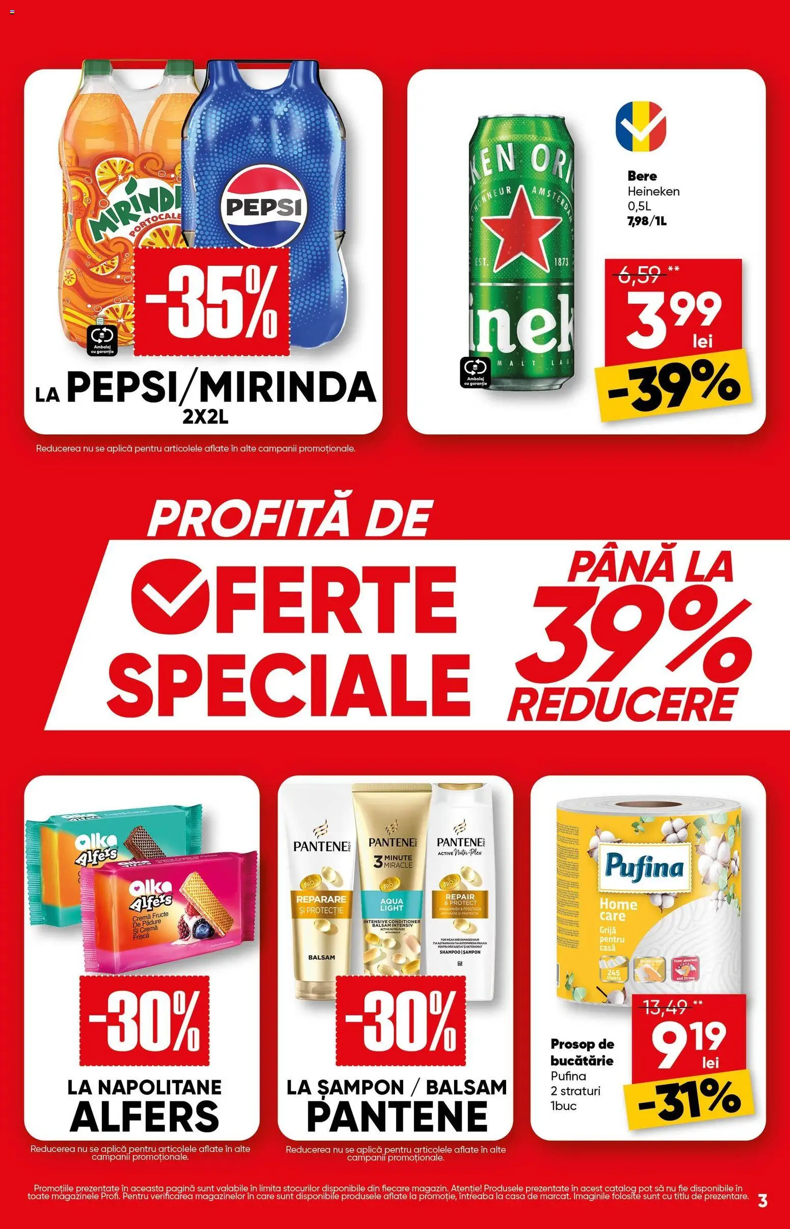 Noul catalog Profi – valabil de la 03.09.2026 | Pagină: 3 | Produse: Balsam, Cremă, Bere, Aqua