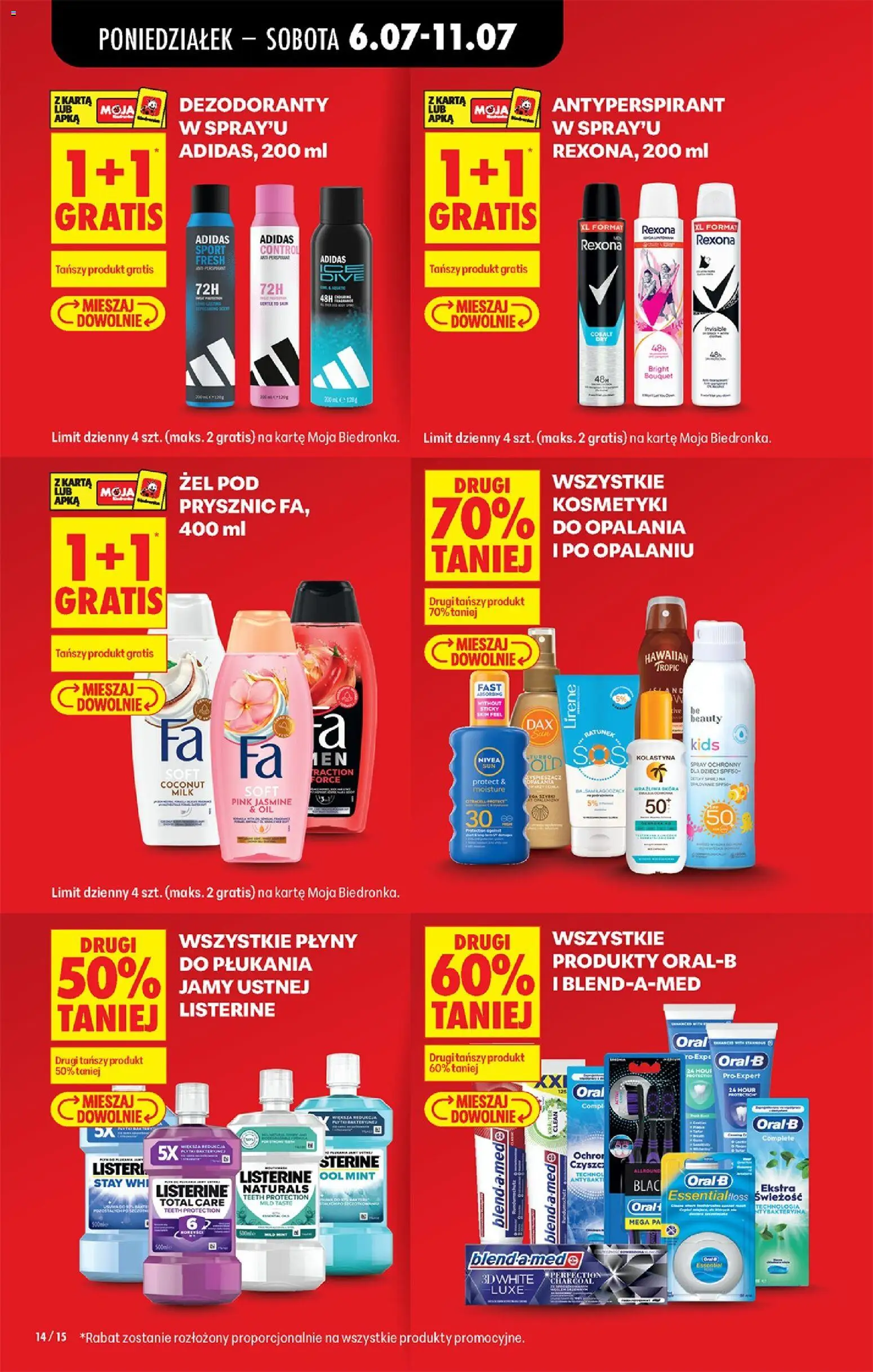 Biedronka Polsko leták od 06.07.2026 | Strana: 16 | Produkty: Listerine, Rexona