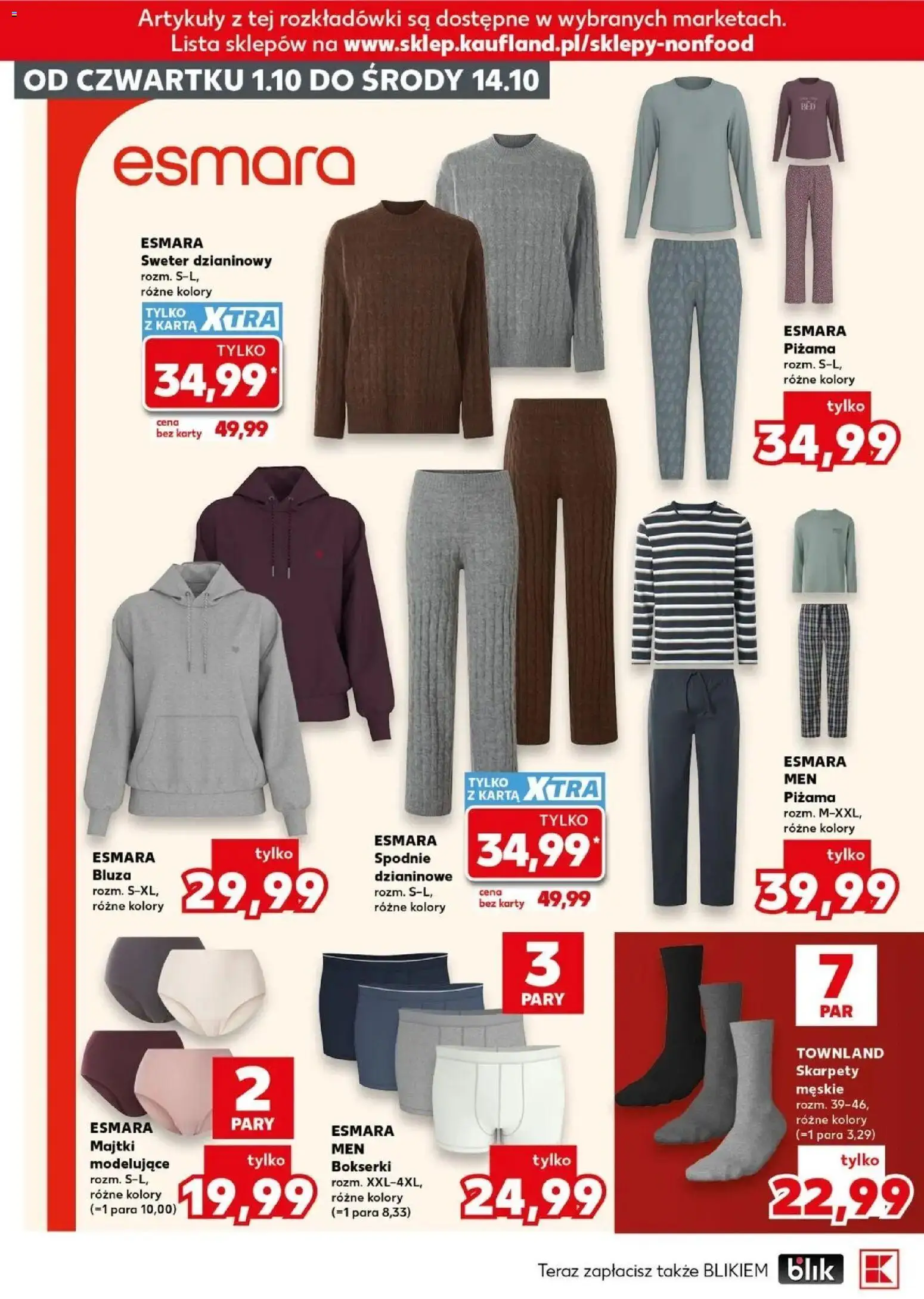 Kaufland gazetka - Złap Okazje od 01.10.2026 - od jutra PDF | Strona: 8 | Produkty: Karta, Sweter, Piżama, Skarpety męskie