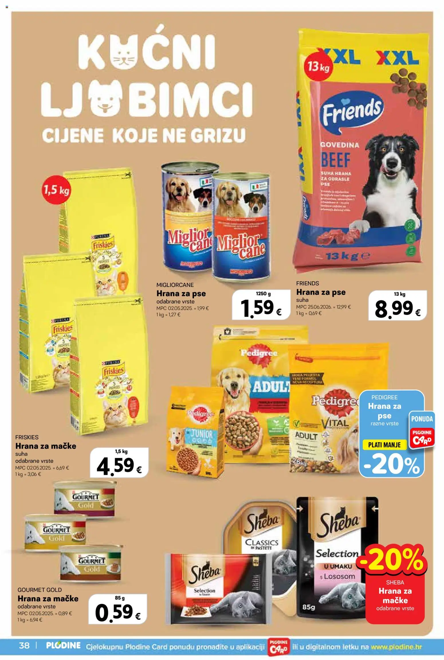 Plodine katalog | vrijedi od 06.08.2026 | Stranica: 38 | Proizvodi: Hrana za pse, Govedina, Hrana za mačke