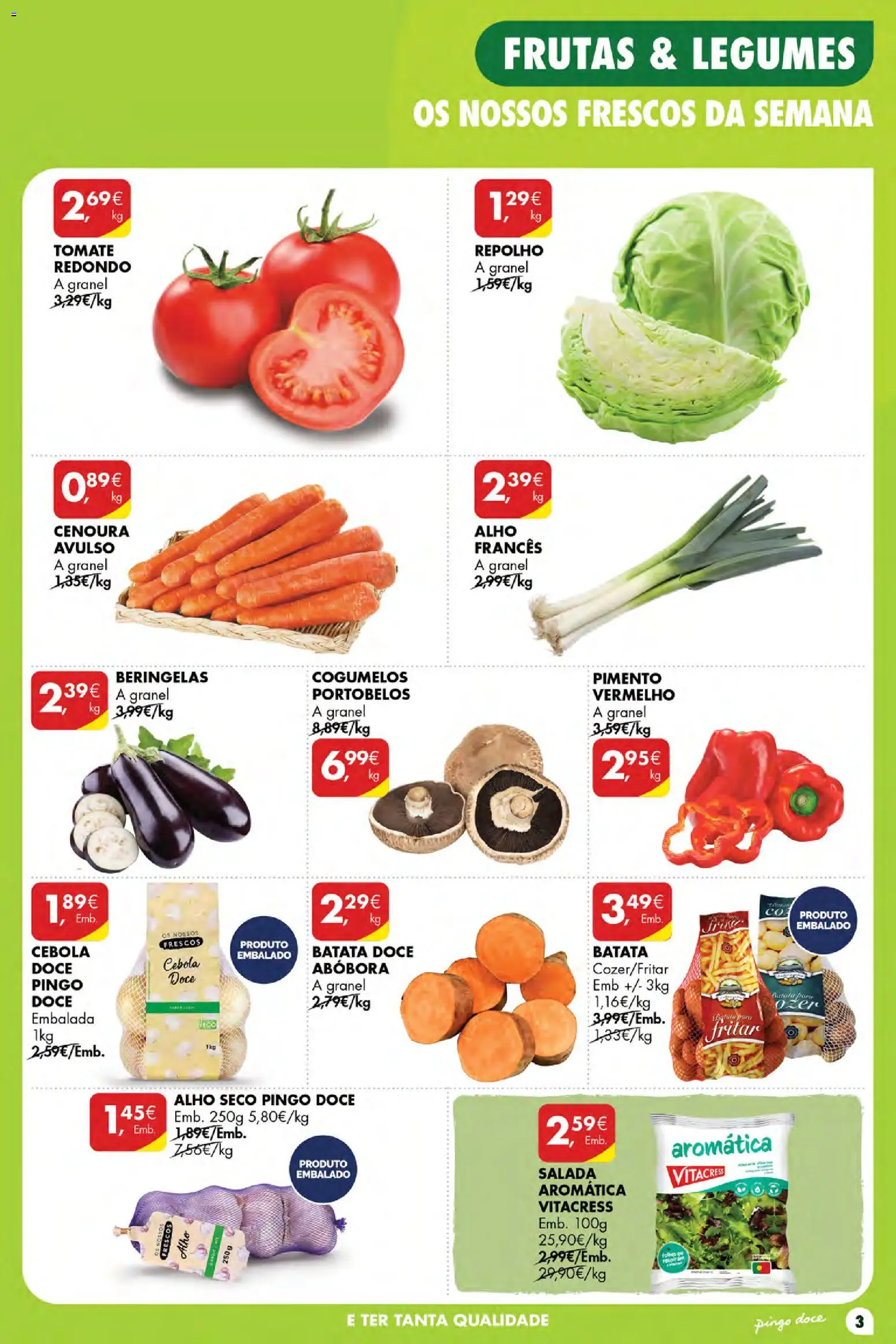 Pingo Doce folheto Poupe Esta Semana Açores │ válido de 01/10/2026 | Página: 3 | Produtos: Cebola, Frutas, Tomate, Pimento