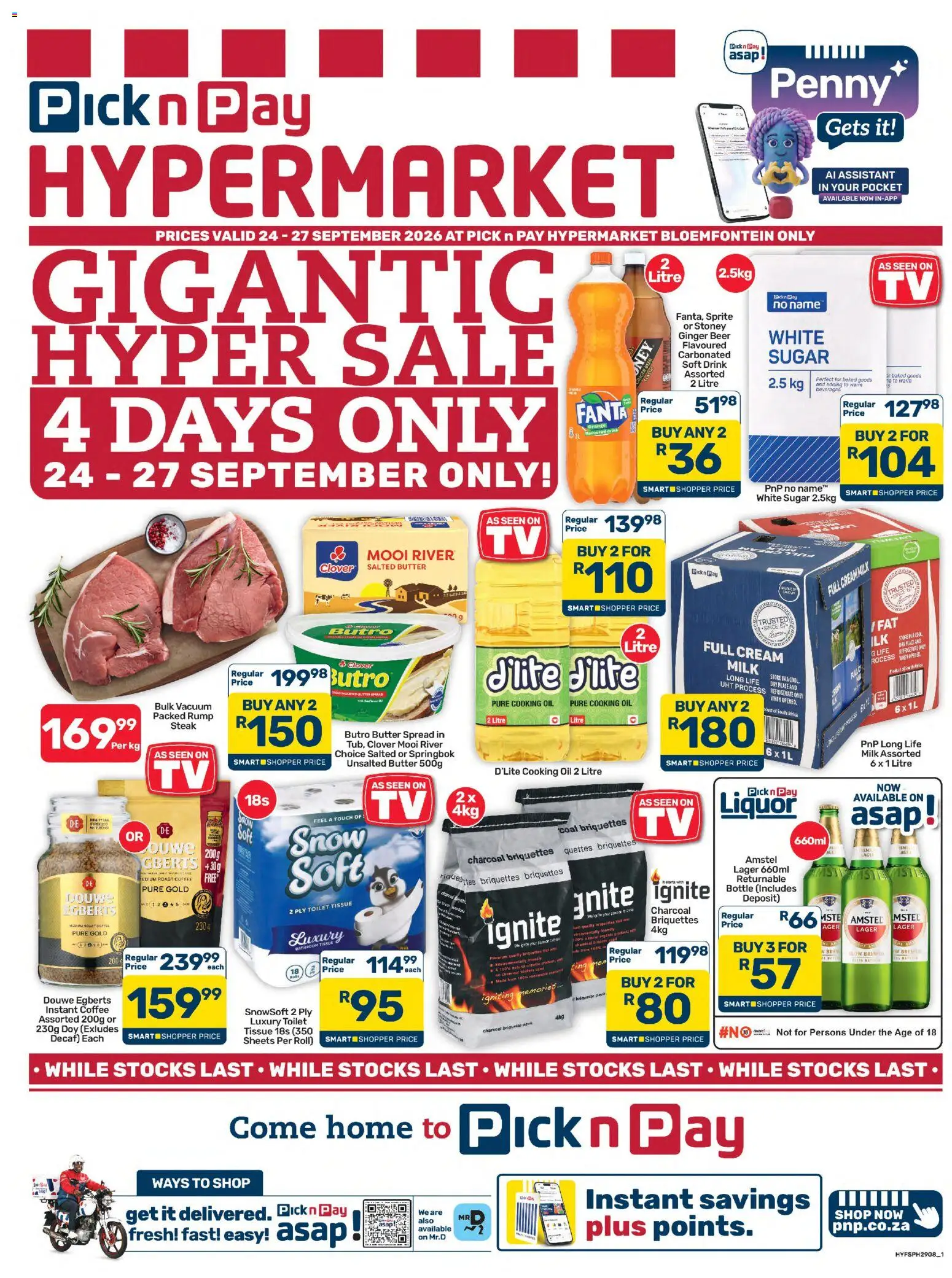 New Pick n Pay catalogue – valid from 24/09/2026 | Page: 1 | Products: Milk, Butter, Coffee, Cream