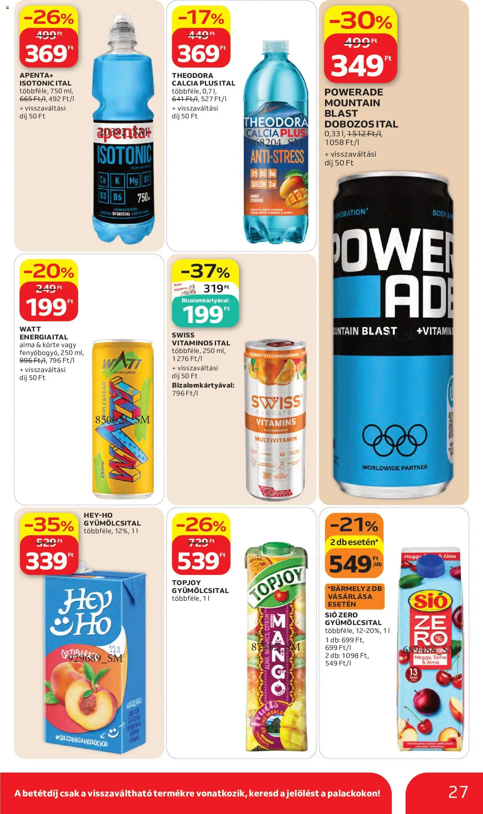 Auchan akciós ujság - amely érvényes a következő dátumtól: 28.05.2026 | Oldal: 27 | Termékek: Körte, Meggy, Alma, Citrom