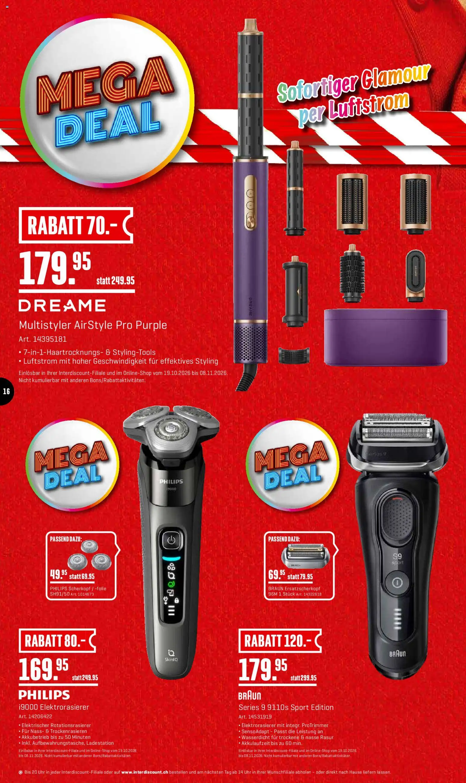 Interdiscount aktionen – gültig ab 19.10.2026 | Seite: 16 | Produkte: Uhr, Philips