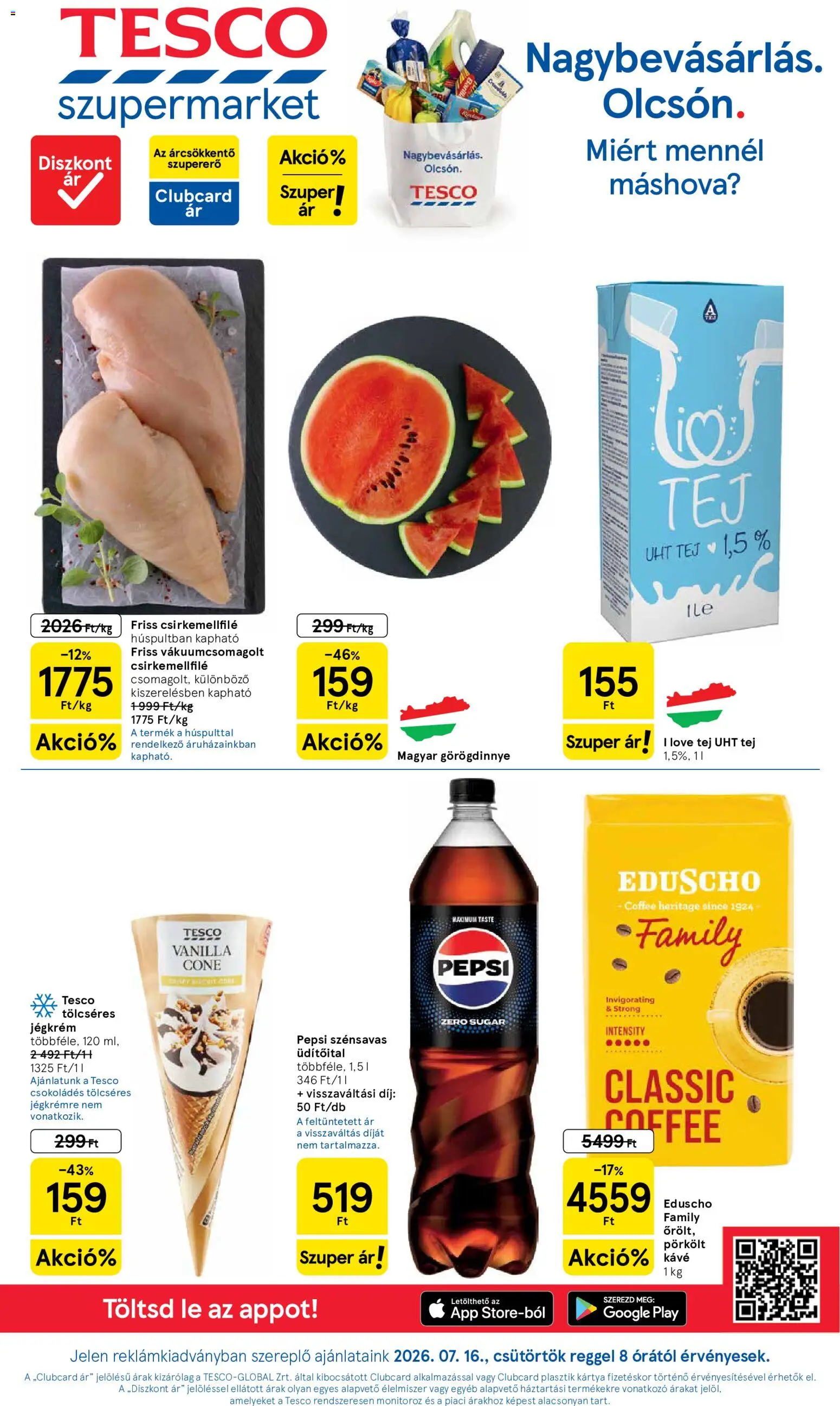 Tesco Szupermarket akciós újság catalogue cover
