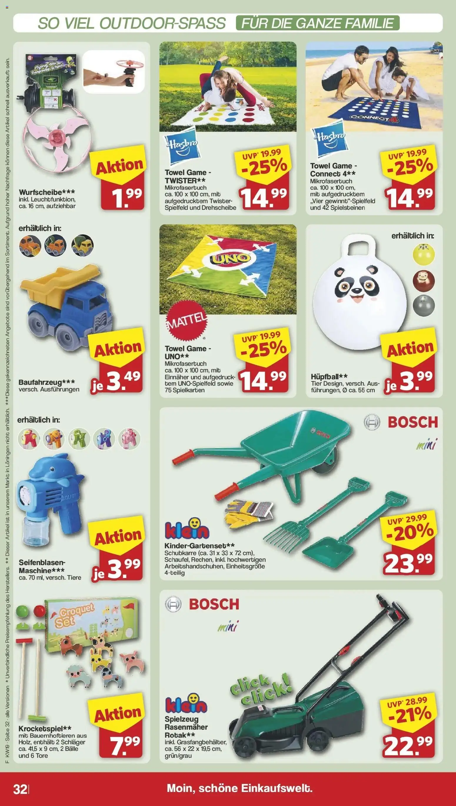 Famila Nordwest - Famila: Wochenangebote – gültig ab 03.05.2026 | Seite: 32 | Produkte: Bosch, Rasenmäher
