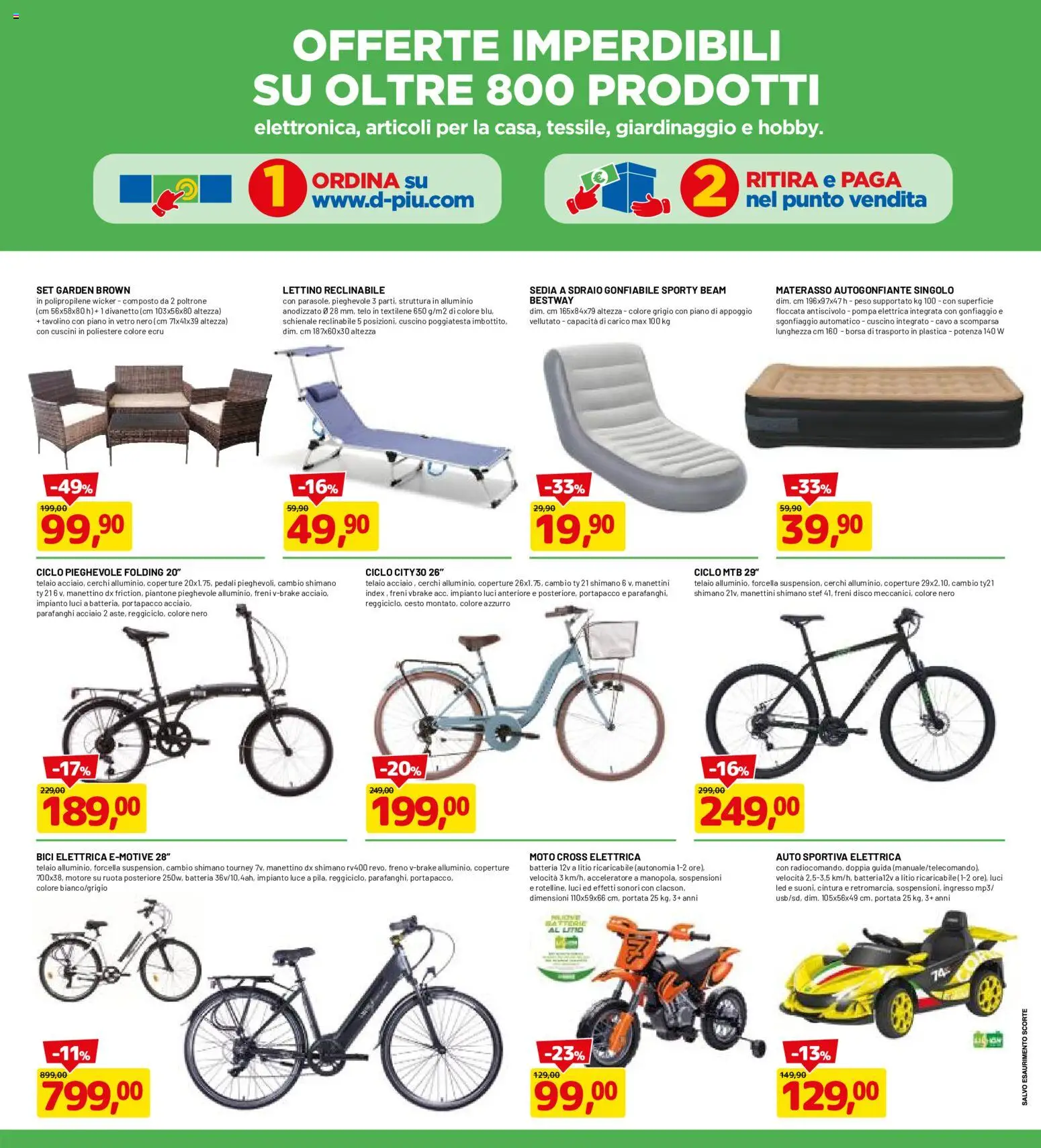 Volantino D Più del 30.04.2026 | Pagina: 19 | Prodotti: Sdraio, Borsa, Alluminio, Batteria