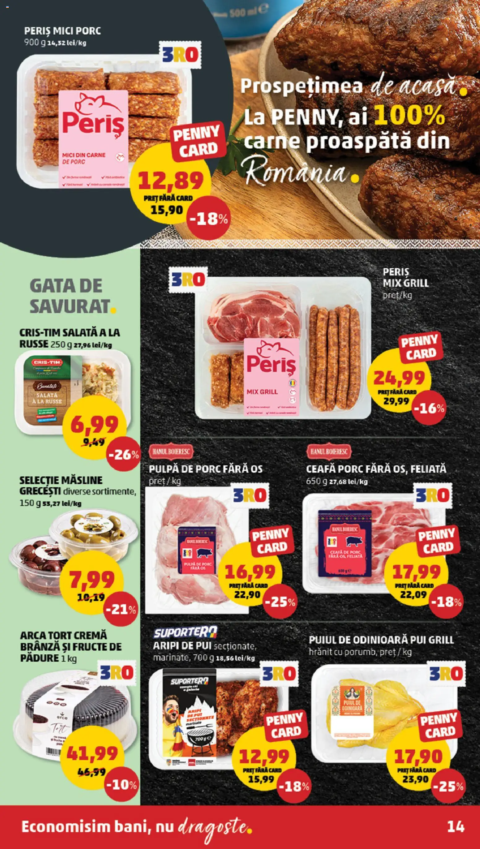 Noul catalog PENNY – valabil de la 15.07.2026 | Pagină: 14 | Produse: Mici, Brânză, Cremă, Salată