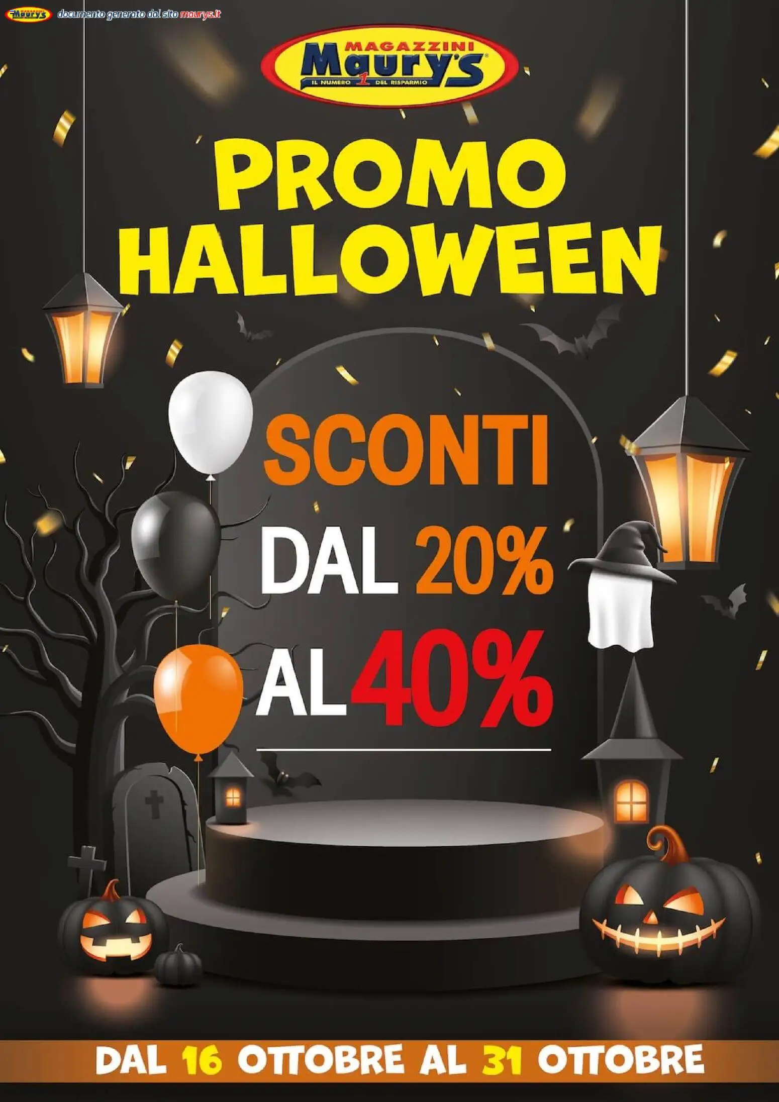 Volantino Maury's del 16/10/2026 | Pagina: 1