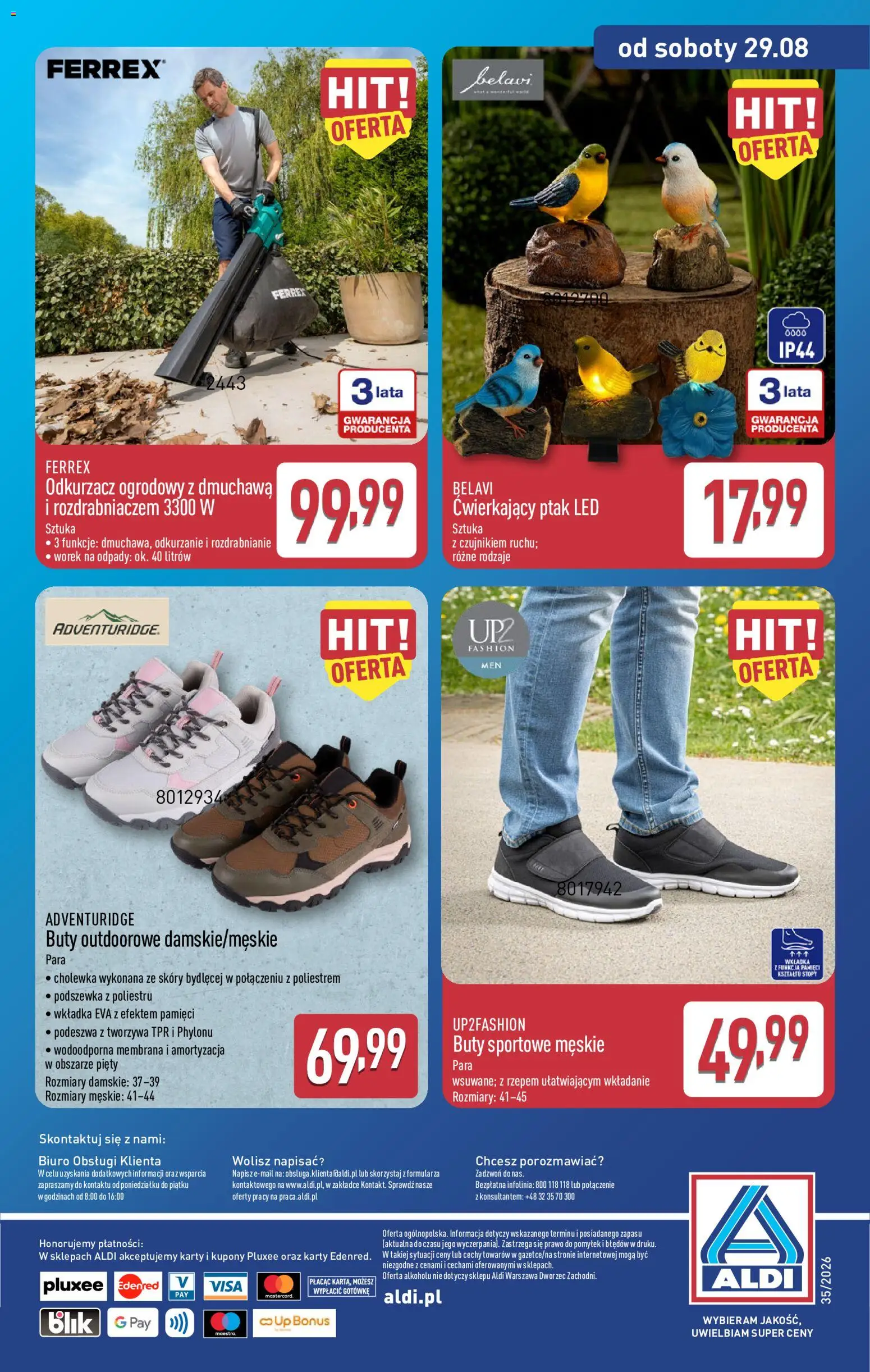 Aldi Polsko leták - Ostatnie sztuki w wybranych sklepach od 26.08.2026 | Strana: 14 | Produkty: Karty, LED