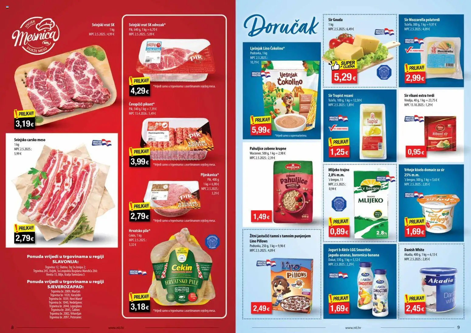 NTL katalog | vrijedi od 29.07.2026 | Stranica: 5 | Proizvodi: Trapist, Meso, Lješnjak, Gouda