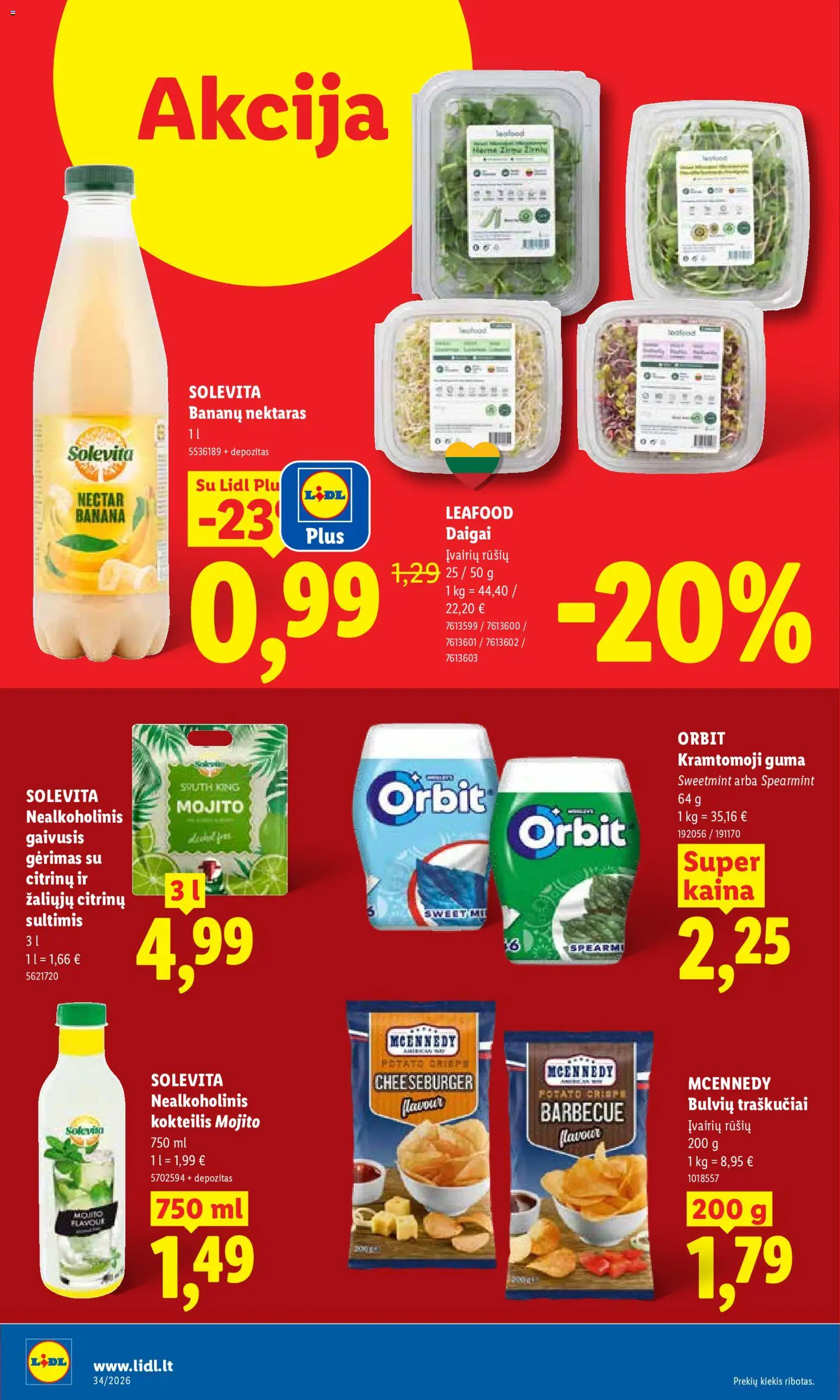 LIDL akcijos nuo 2026.08.17 | Puslapis: 18 | Prekių: Kramtomoji guma, Traškučiai