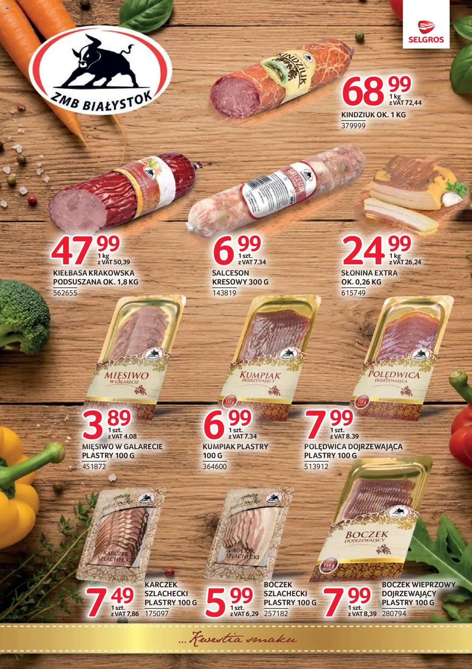 Selgros cash&carry gazetka - Markowe produkty od 30.07.2026 | Strona: 8 | Produkty: Kiełbasa, Kiełbasa krakowska, Boczek, Kindziuk
