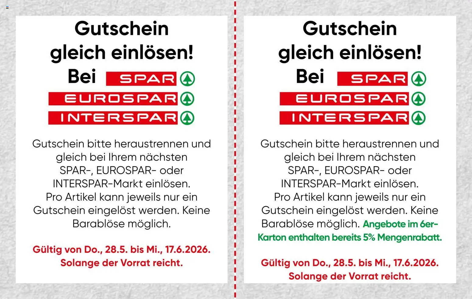 Spar Gutscheinheft gültig ab 28.05.2026 | Seite: 18