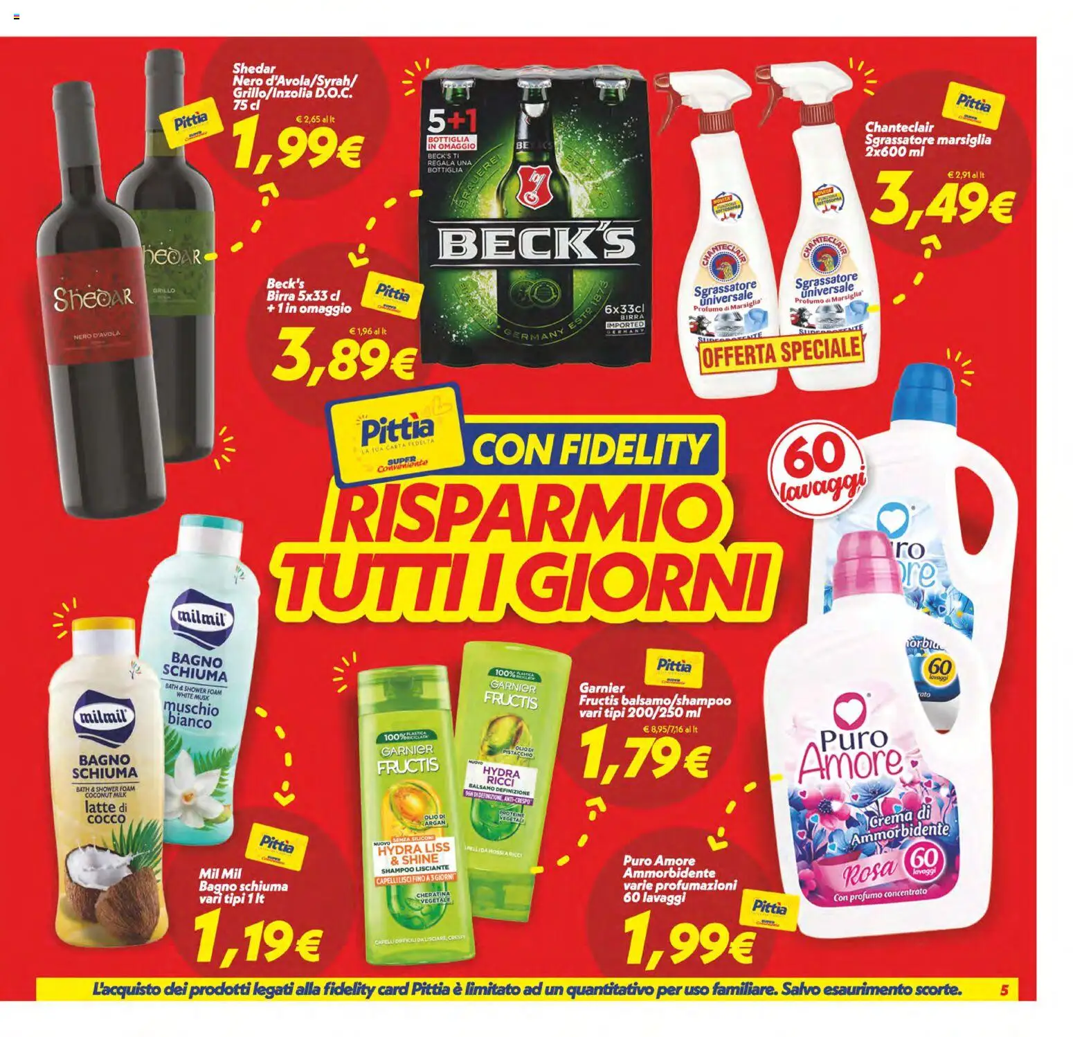 Volantino SuperConveniente del 19/06/2026 | Pagina: 5 | Prodotti: Birra, Sgrassatore, Olio, Cocco