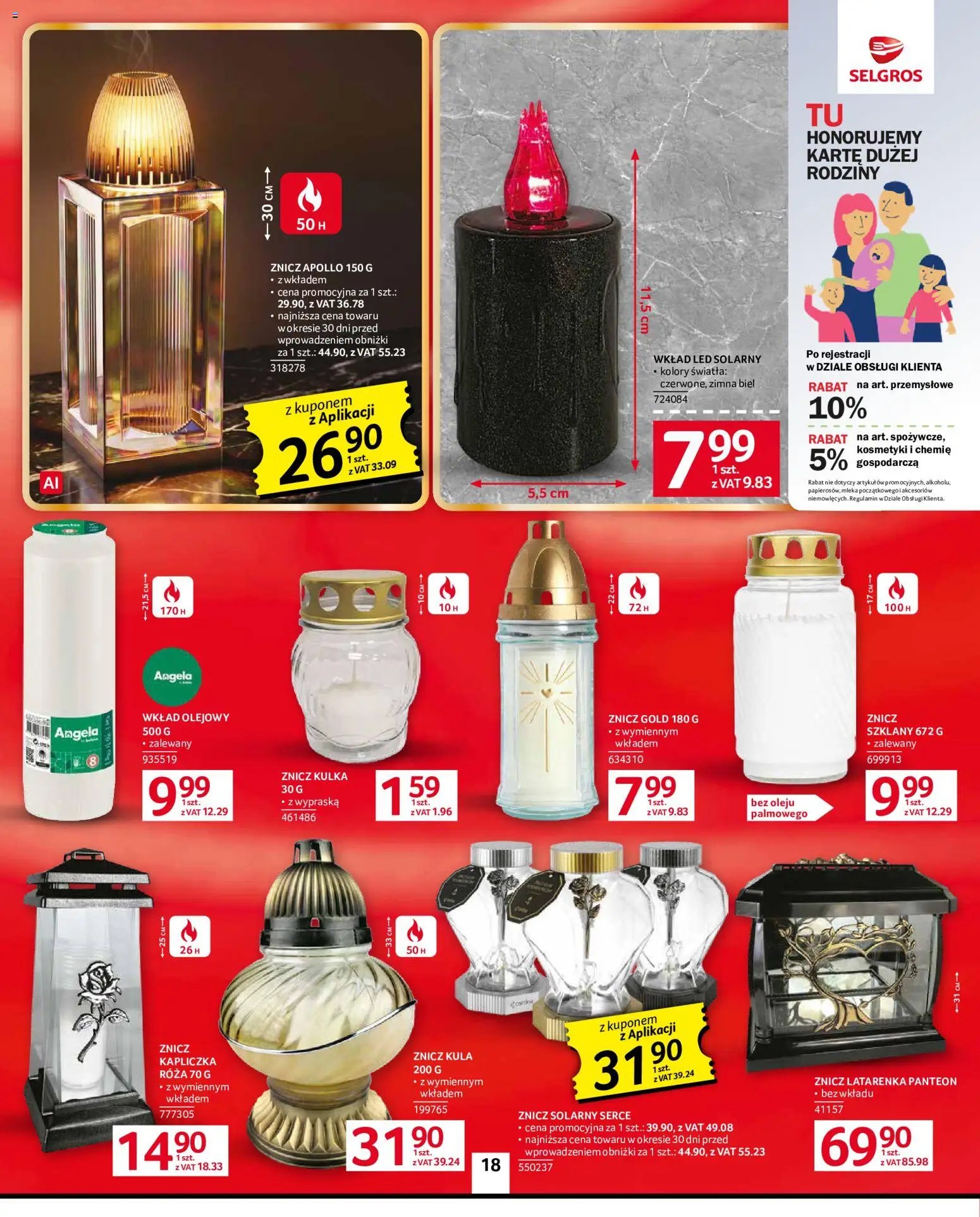 Selgros cash&carry gazetka - Oferta przemysłowa od 10.09.2026 | Strona: 20 | Produkty: Znicz kapliczka, Kosmetyki, Mleka