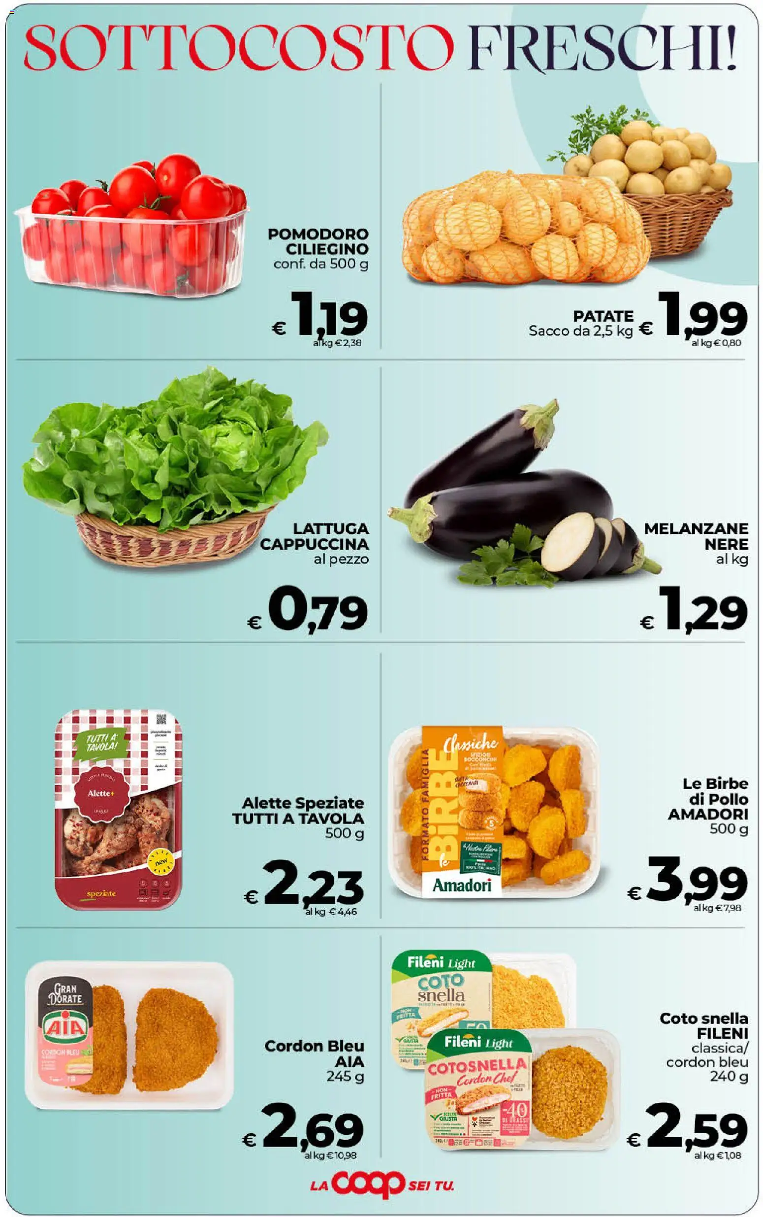 Volantino Ipercoop del 31/07/2026 | Pagina: 7 | Prodotti: Pollo, Patate, Melanzane, Lattuga