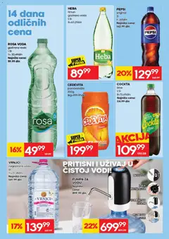 Roda katalog - pregled Roda kataloga - važi od 26.10.2026 | Strana: 44 | Proizvode: Cedevita, Negazirana voda, Voda, Pepsi