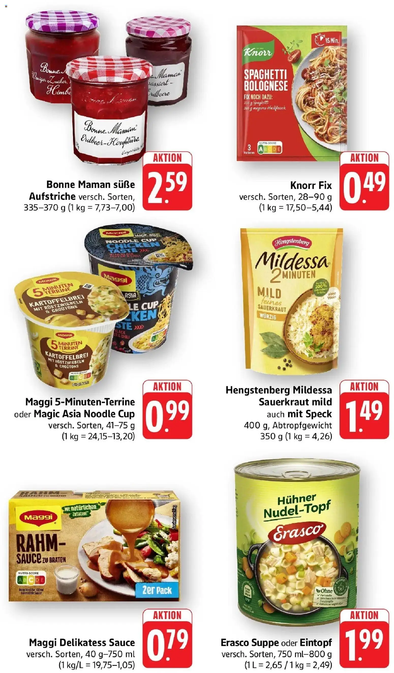 Edeka Prospekt Gengenbach – gültig ab 28.09.2026 | Seite: 7 | Produkte: Knorr fix, Maggi, Spaghetti, Bonne maman