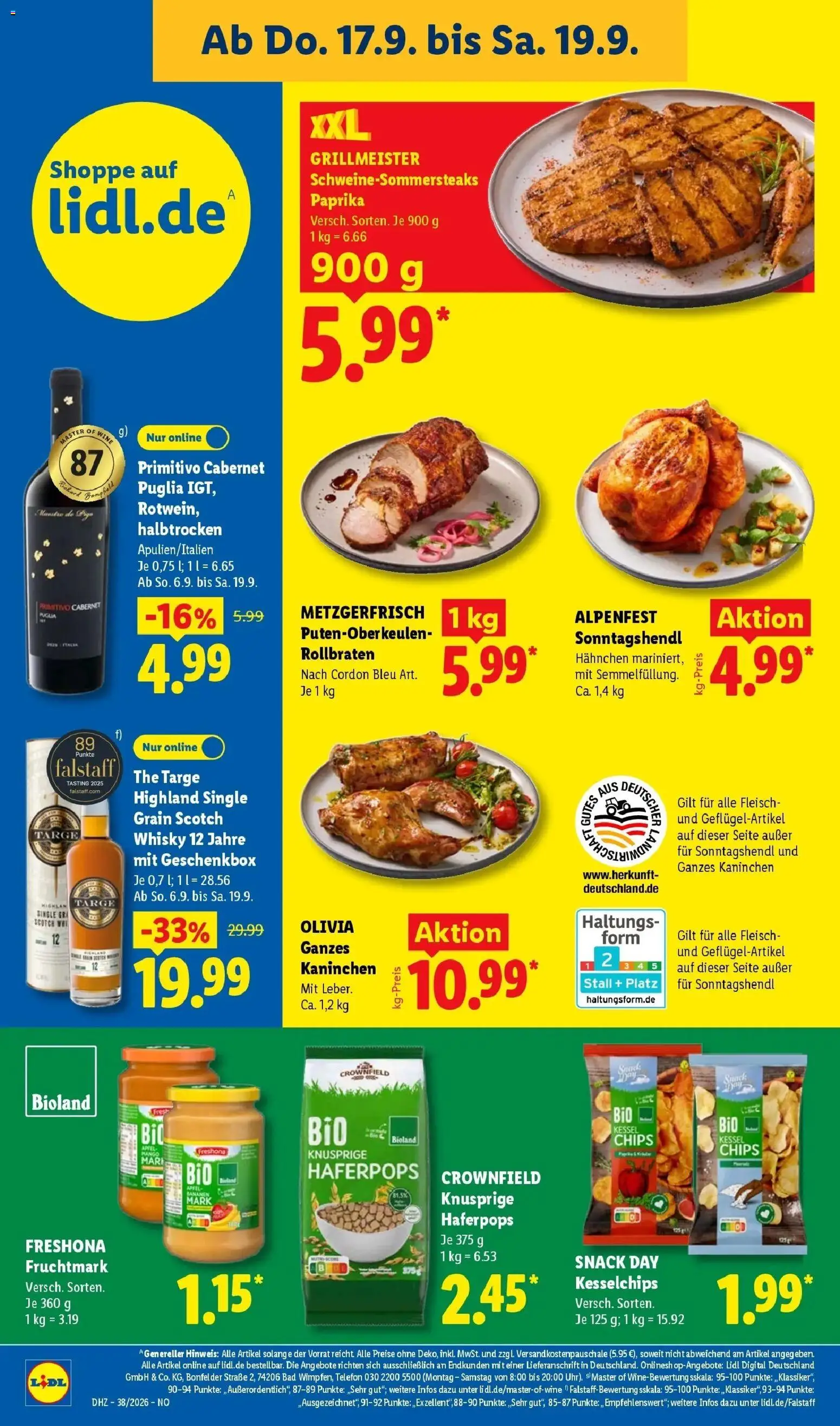 Lidl Prospekt Braunschweig – gültig ab 14.09.2026 | Seite: 56 | Produkte: Whisky, Bananen, Paprika, Telefon