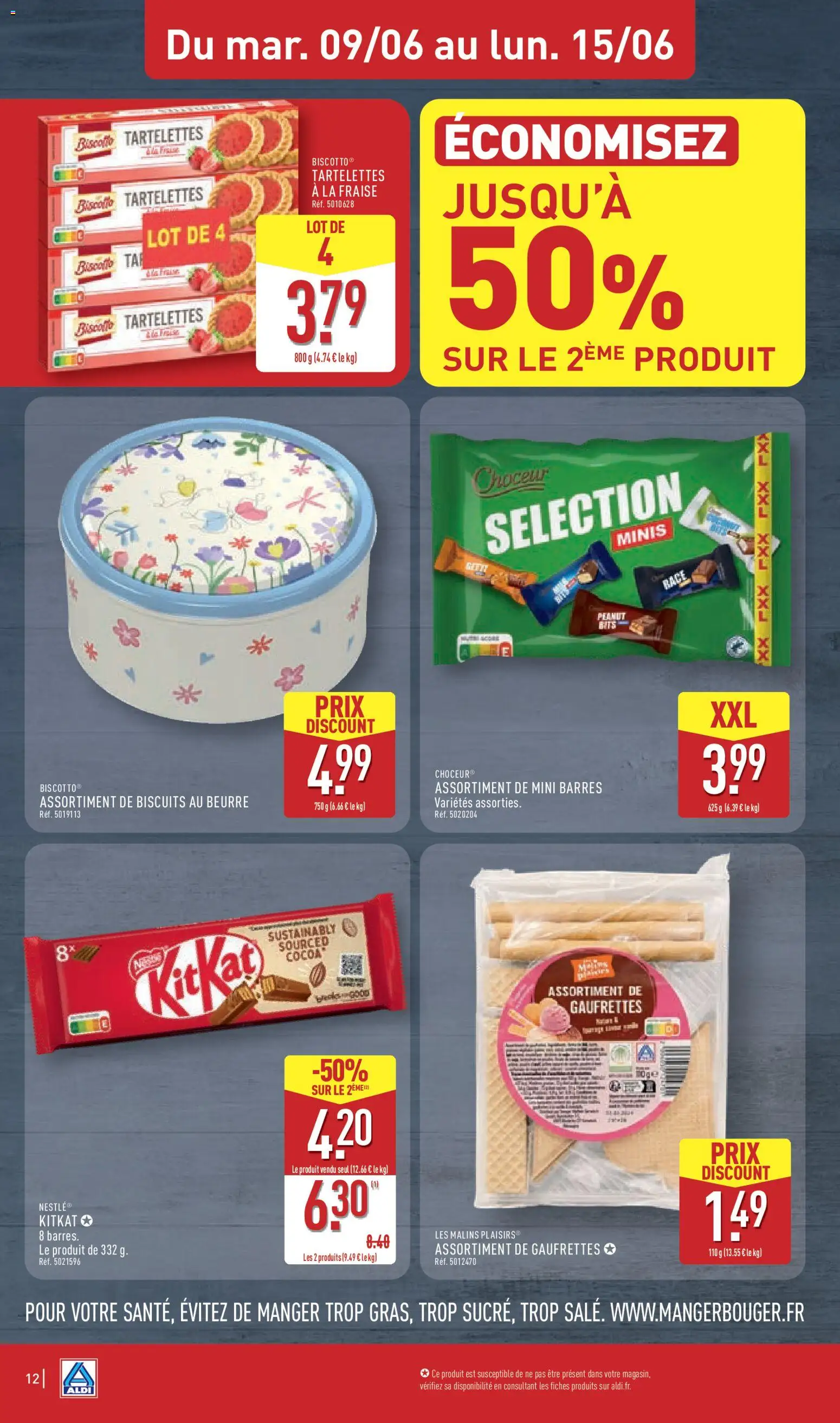 {H1} | Page: 16 | Produits: Fraise, Beurre, Biscuits