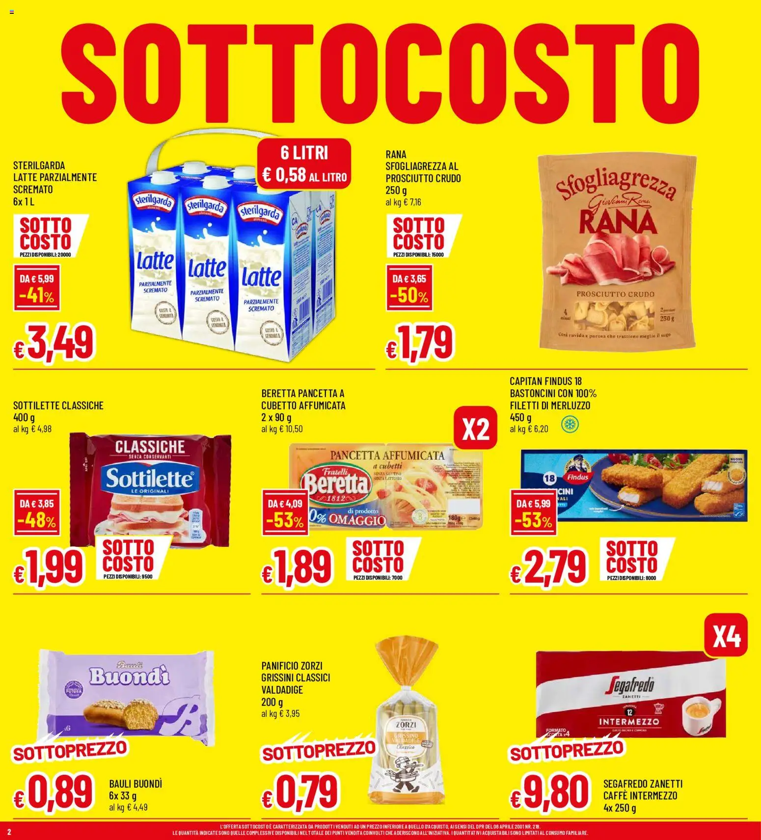 Volantino Galassia del 29/10/2026 | Pagina: 2 | Prodotti: Prosciutto Crudo, Latte, Sugo, Senza lattosio