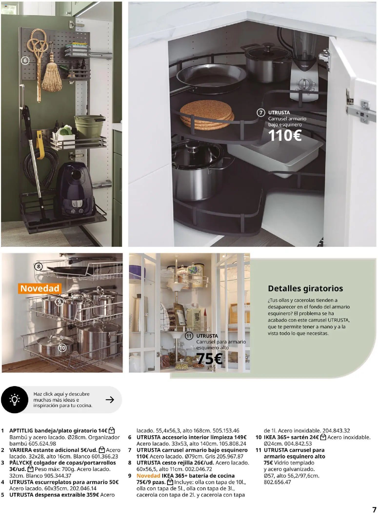 Catálogo IKEA Organización en el hogar │ válido desde el 15/01/2026 | Página: 7 | Productos: Cocina, Peso, Estante, Batería