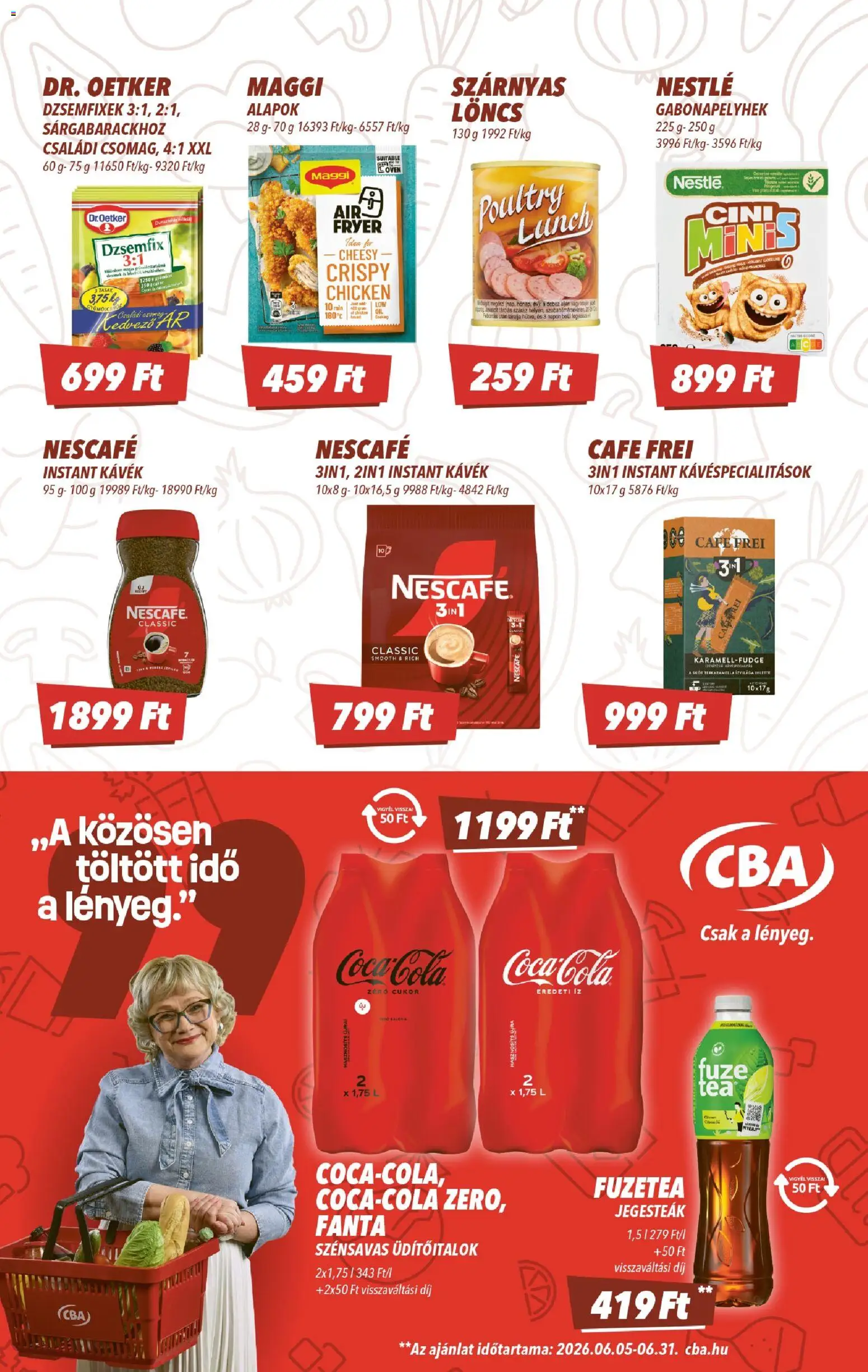CBA akciós ujság - amely érvényes a következő dátumtól: 11.06.2026 | Oldal: 3 | Termékek: Fanta, Löncs, Doboz, Dzsemfix