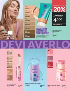 Anteprima del volantino Avon catalogo - campagna 5/2026 valido a partire dal 01.05.2026 | Pagina: 77 | Prodotti: Fondotinta, Correttore, Blush
