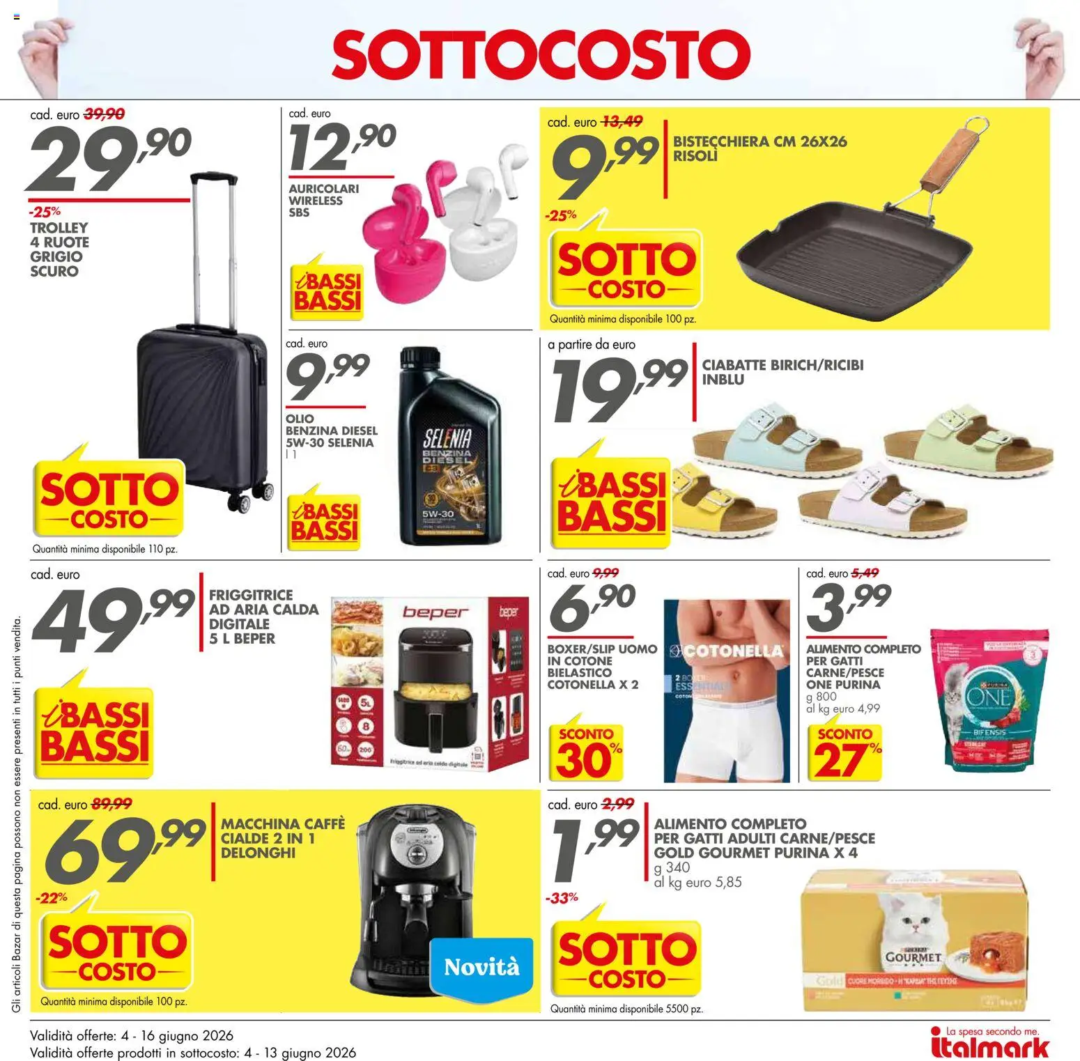 Volantino Italmark del 04.06.2026 | Pagina: 7 | Prodotti: Auricolari, Friggitrice ad aria, Ciabatte, Olio