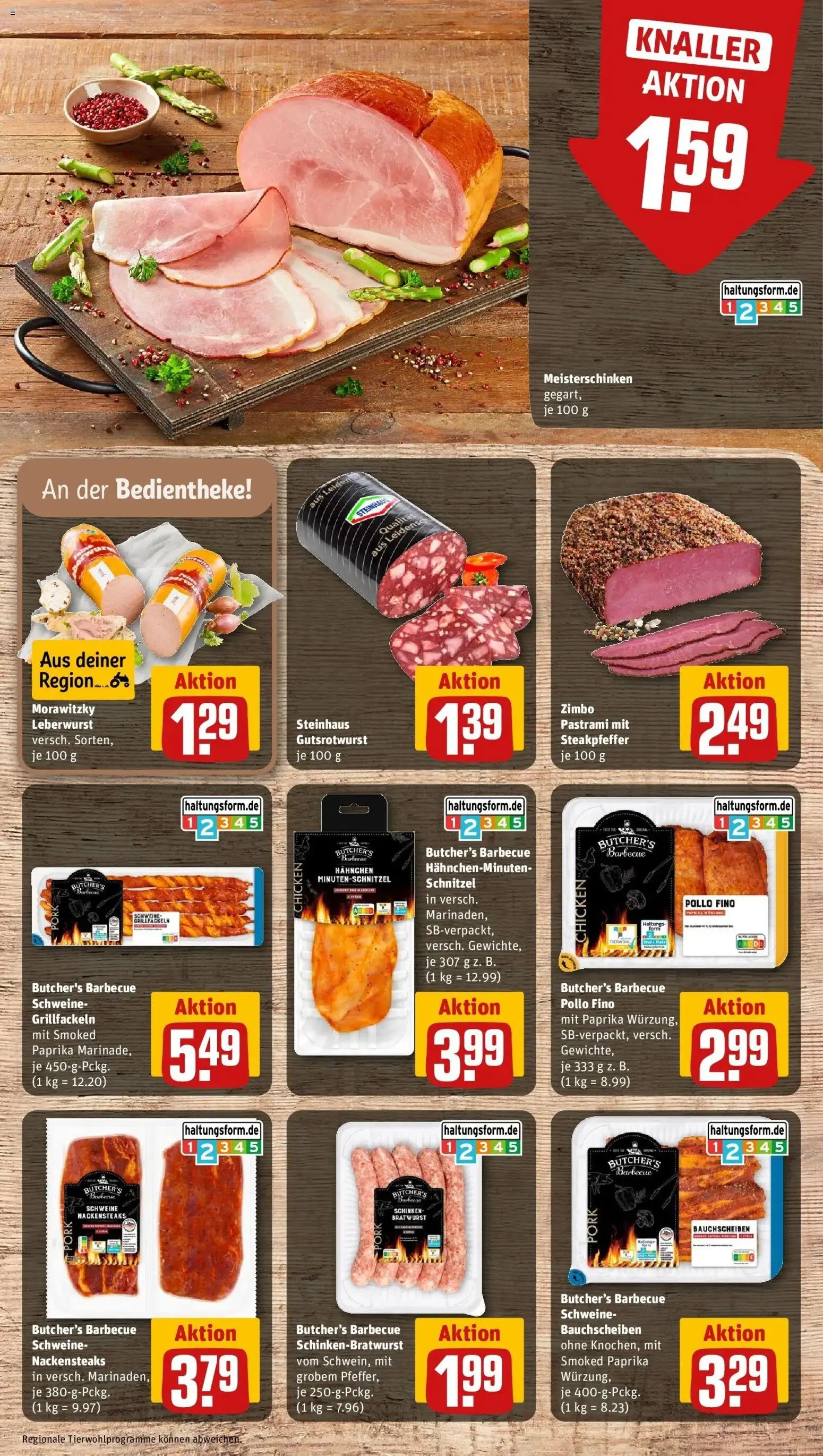 REWE Prospekt ab 31.08.2026 zum Blättern » Angebote | Seite: 9 | Produkte: Hahnchen, Bratwurst, Paprika, Schinken