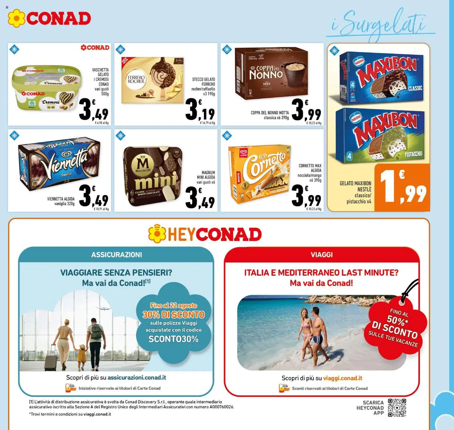 Volantino Conad del 10/08/2026 | Pagina: 7 | Prodotti: Pistacchio, Magnum, Mango, The