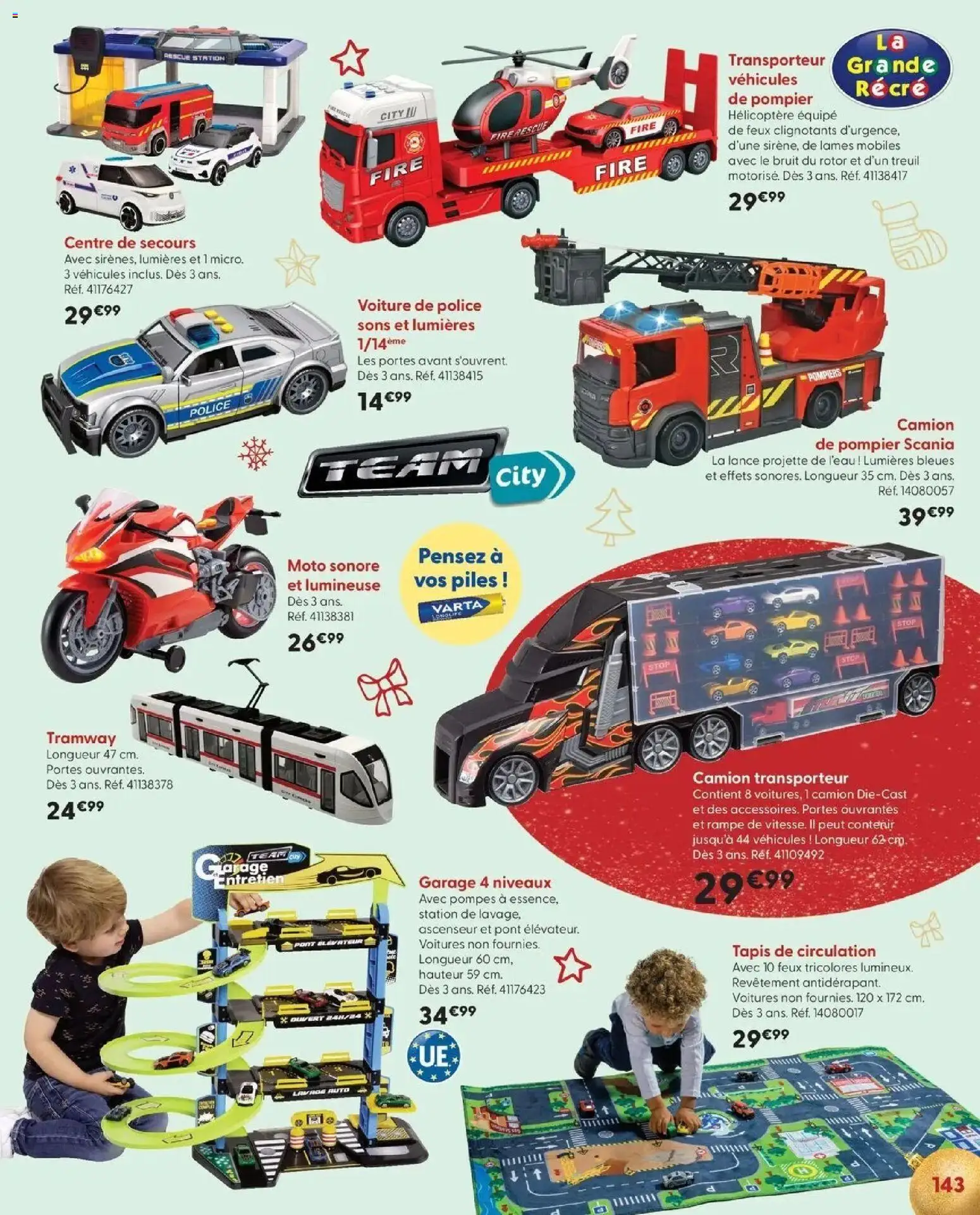 La Grande Récré - LE NOËL DE TOUTES LES PASSIONS à partir du 14/10/2026 - promo en ligne | Page: 143 | Produits: Portes, Hélicoptère, Garage, Piles