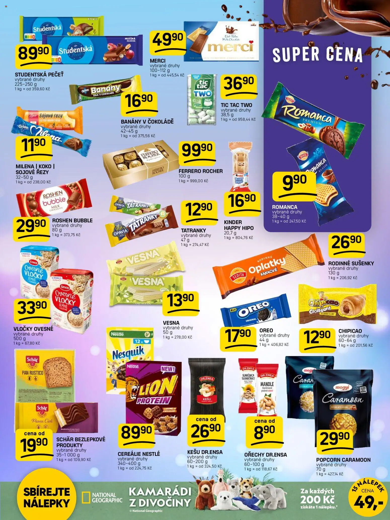 Flop leták od 21.10.2026 | Strana: 9 | Produkty: Vločky, Nesquik, Tác, Mandle