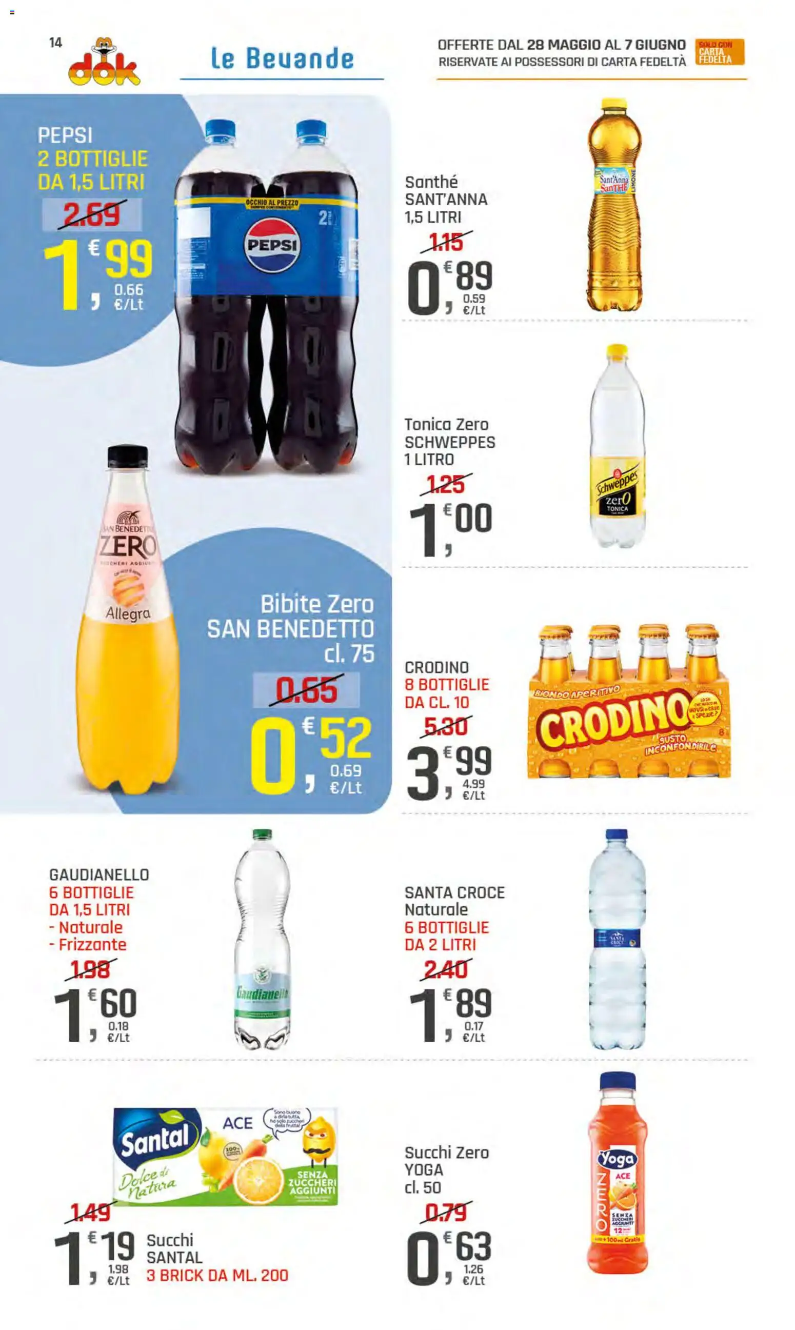 Volantino DOK del 28.05.2026 | Pagina: 14 | Prodotti: Bibite, Pepsi, Aperitivo