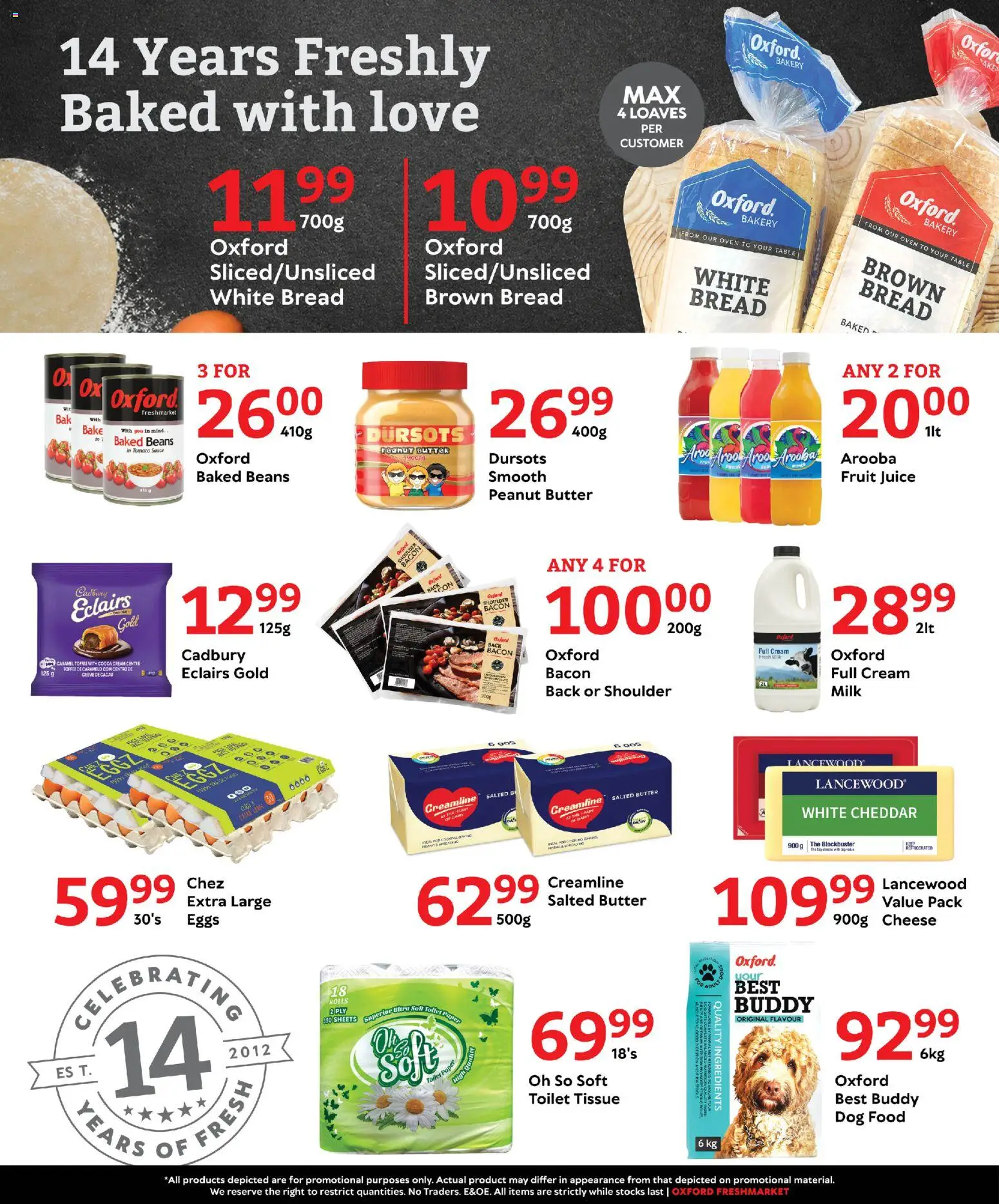 New Oxford Freshmarket catalogue – valid from 19.05.2026 | Page: 3 | Products: Oven, Butter, Juice, Dog food