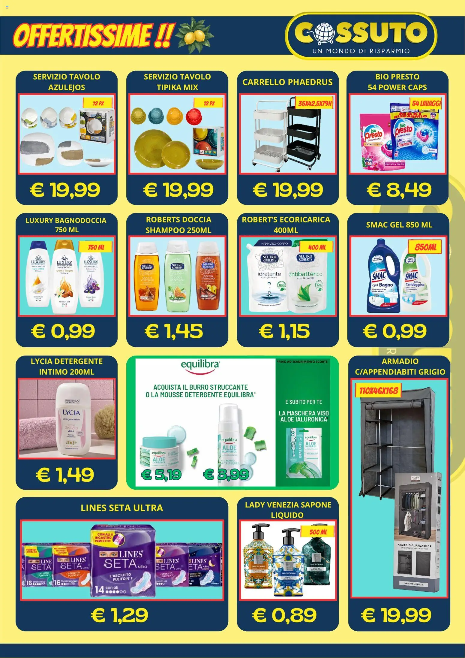 Volantino Cossuto del 08.06.2026 | Pagina: 3 | Prodotti: Maschera, Tè, Burro, Tavolo