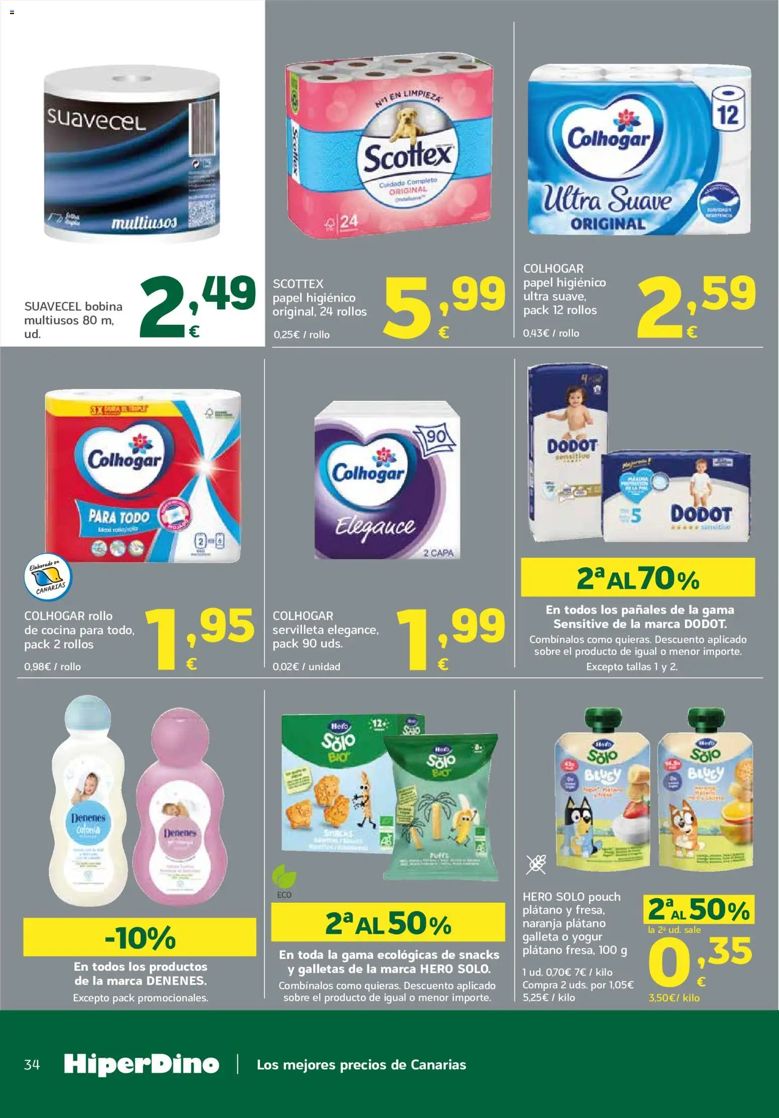 HiperDino folleto │ válido desde el 23/06/2026 | Página: 34 | Productos: Yogur, Papel higienico, Galletas, Cocina